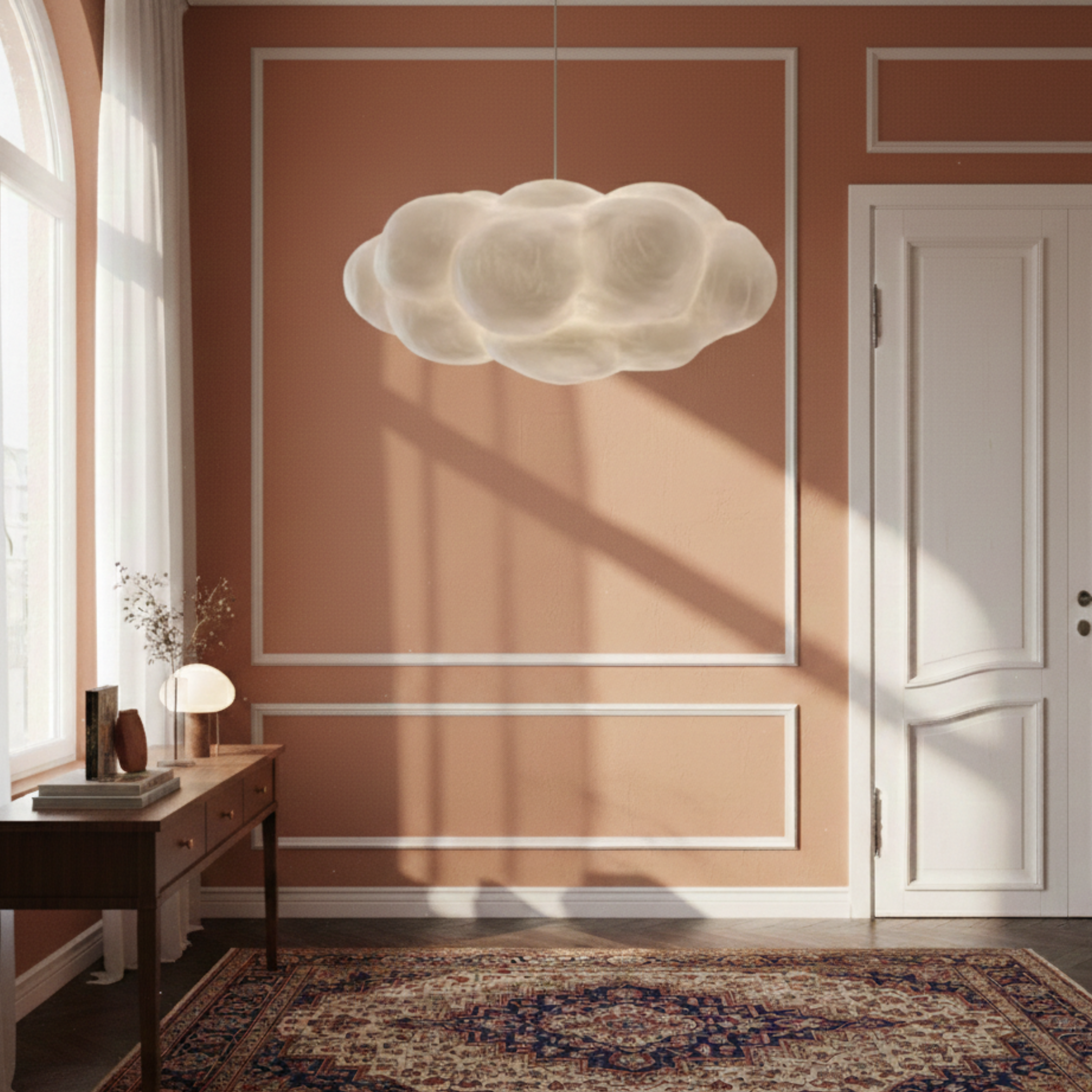 Lampa wisząca w kształcie chmury