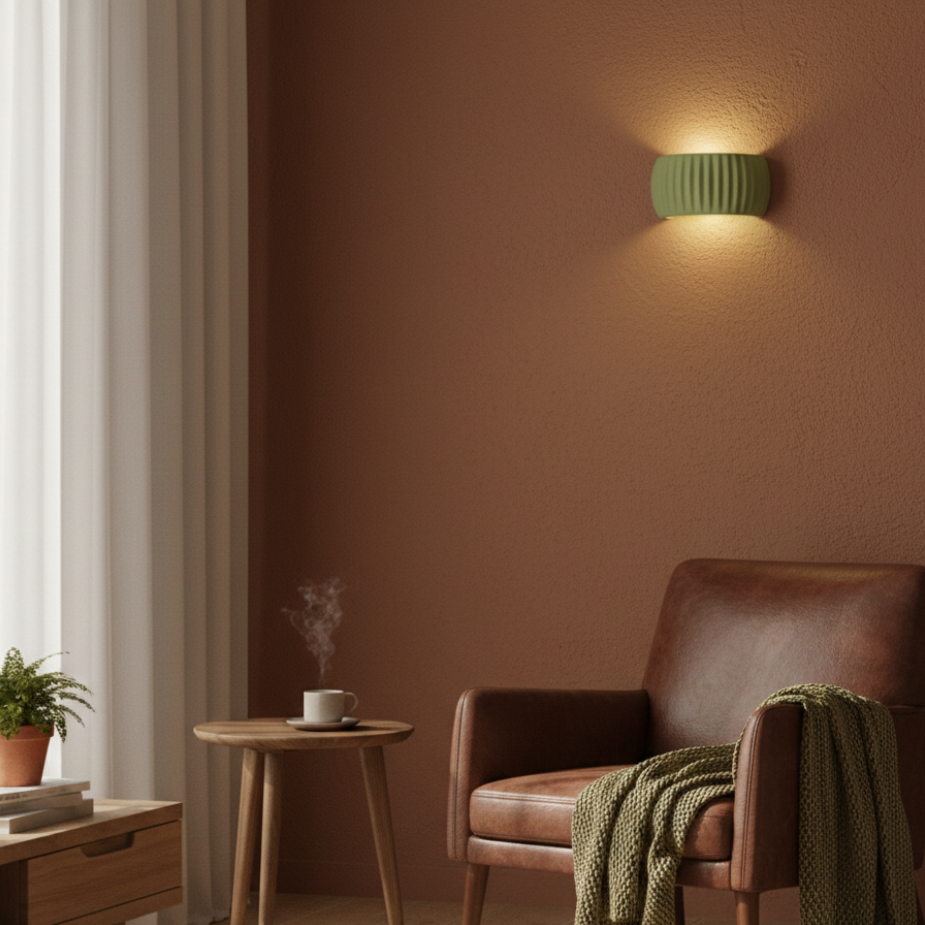 Nowoczesna falowana lampa ścienna LED