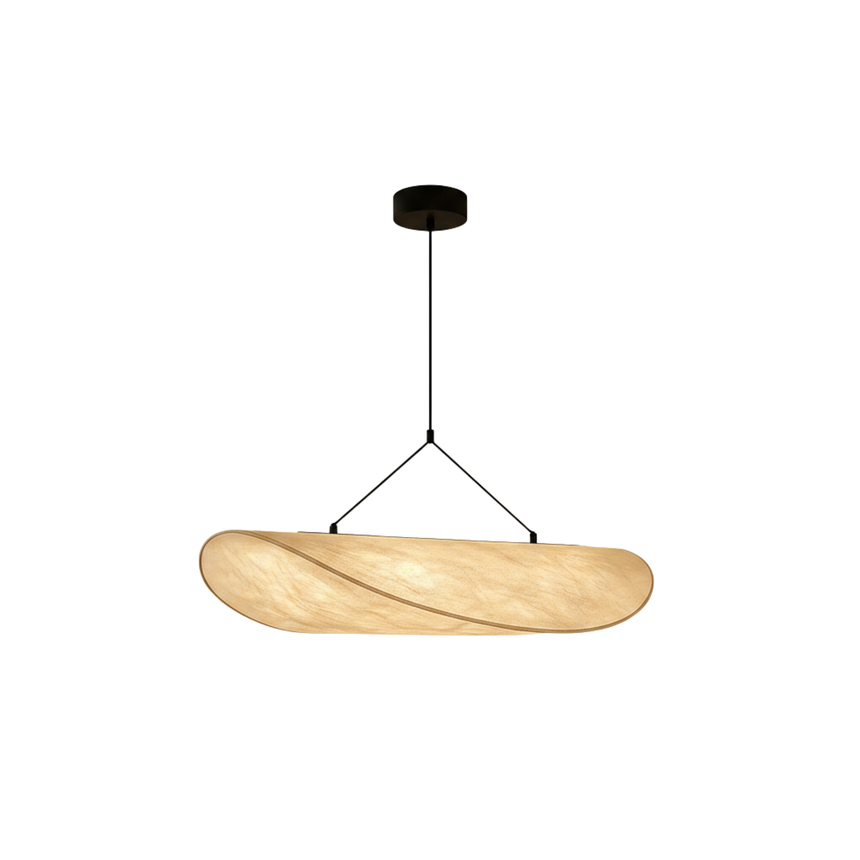 Nowoczesna lampa sufitowa LED Japandi