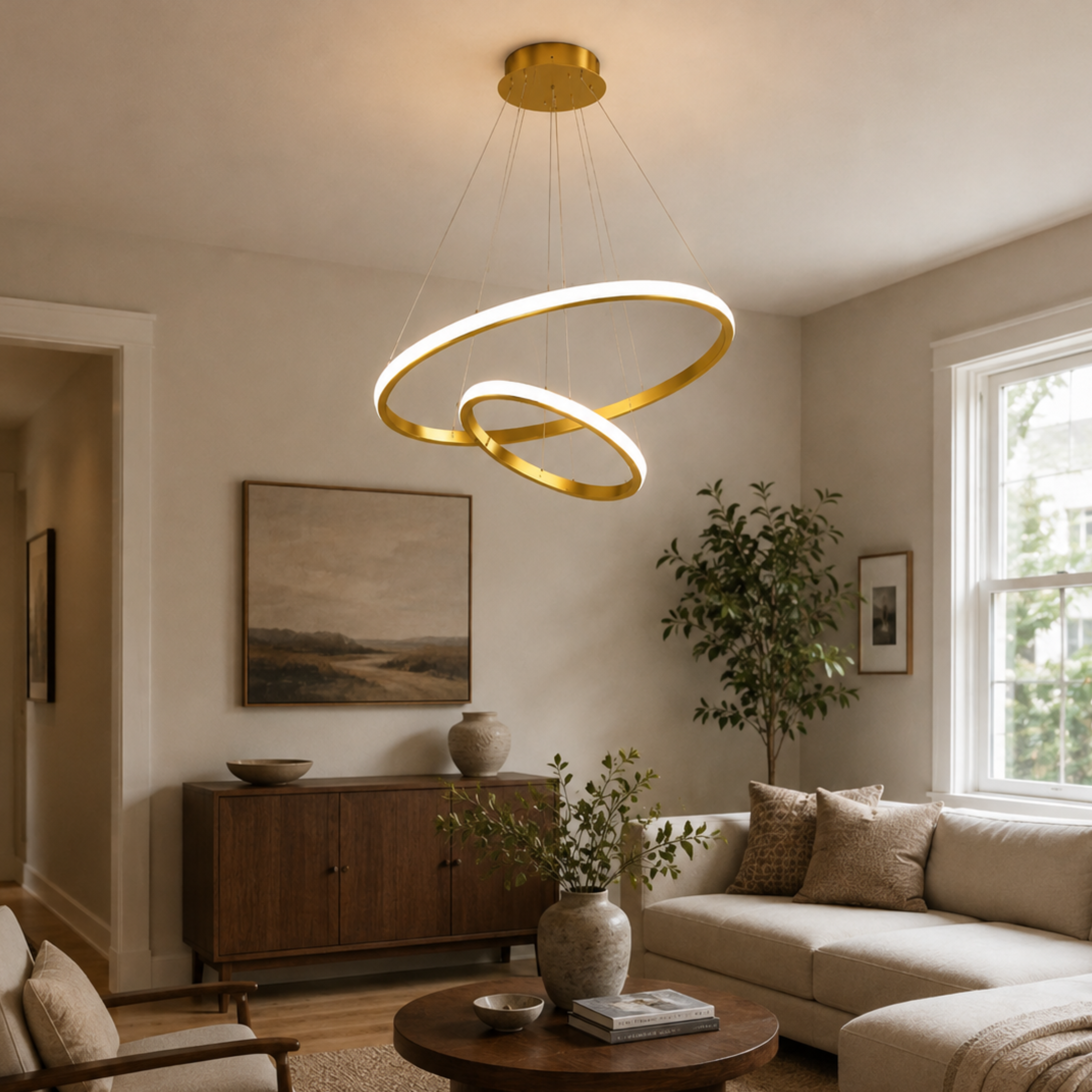 Modern LED Ring Chandelier