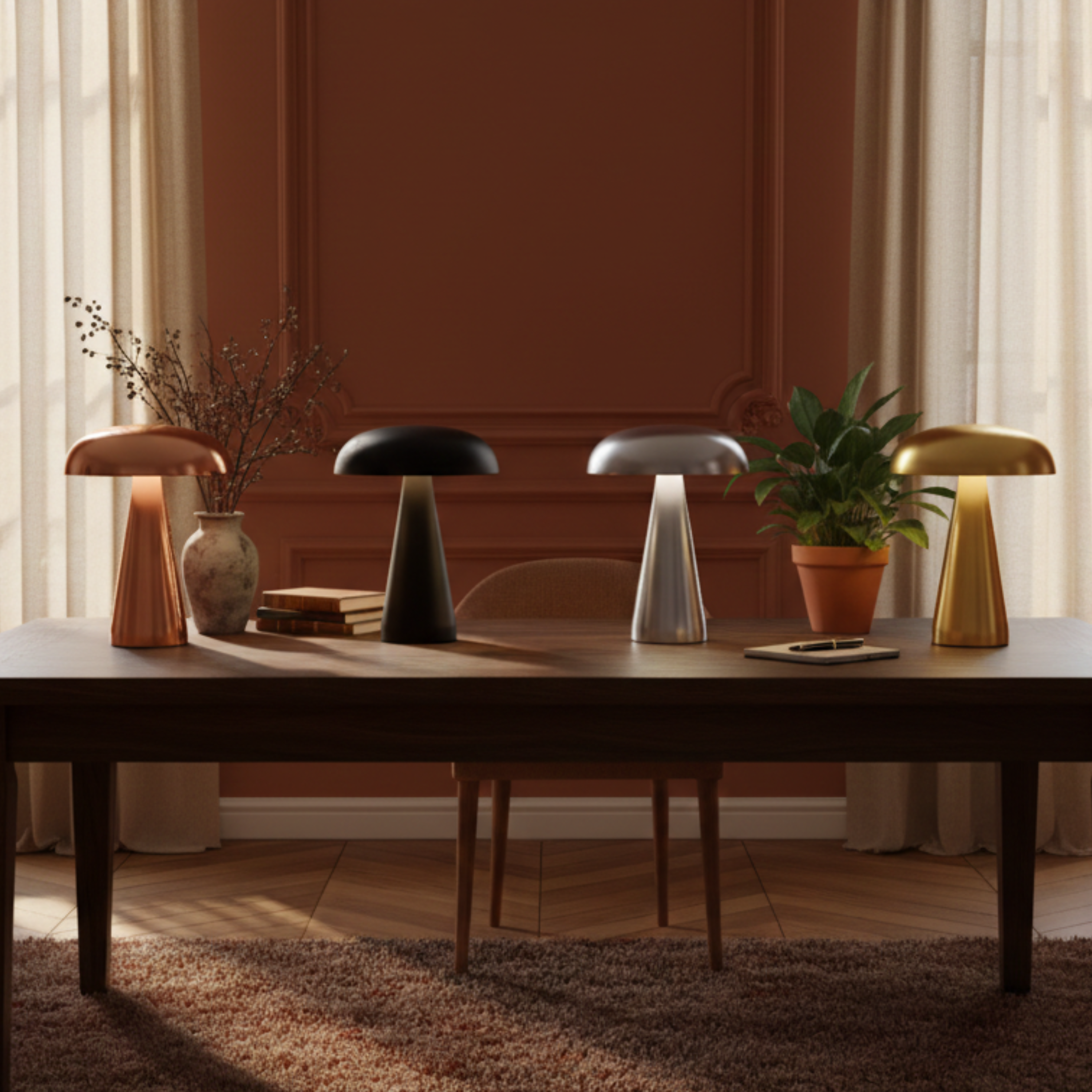 Lampka stołowa LED w kształcie grzyba