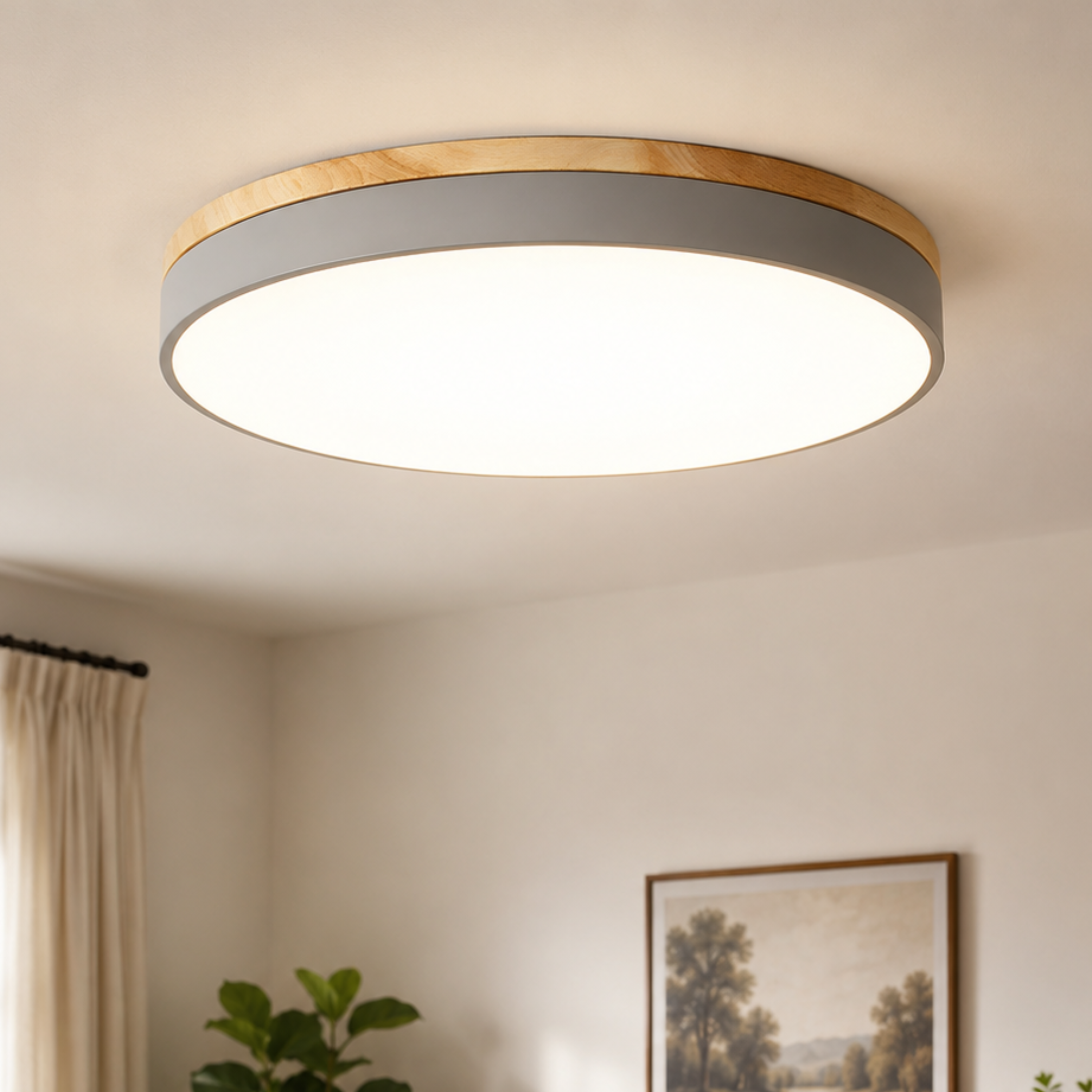 Round Disc Flush Mount Ceiling Light