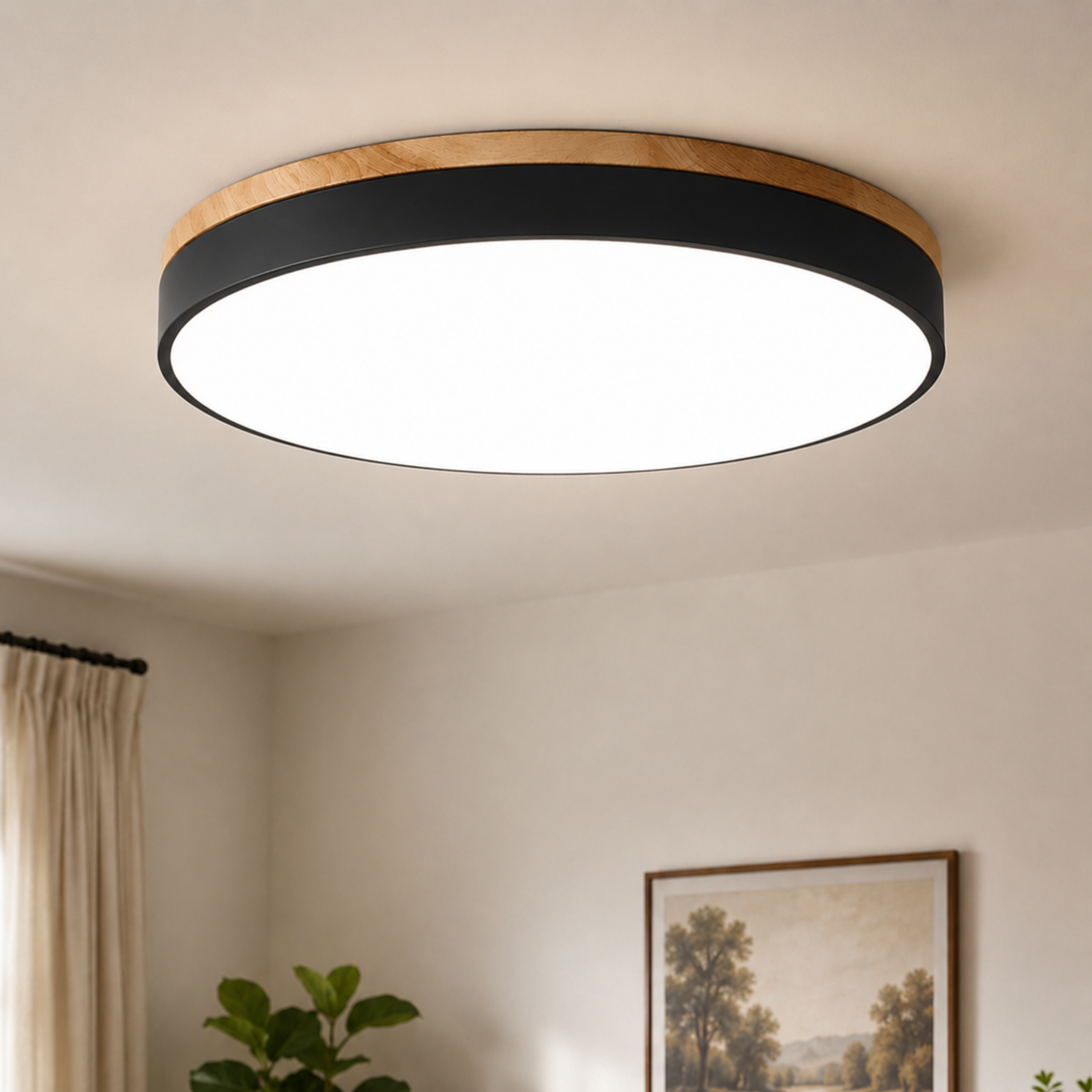 Round Disc Flush Mount Ceiling Light