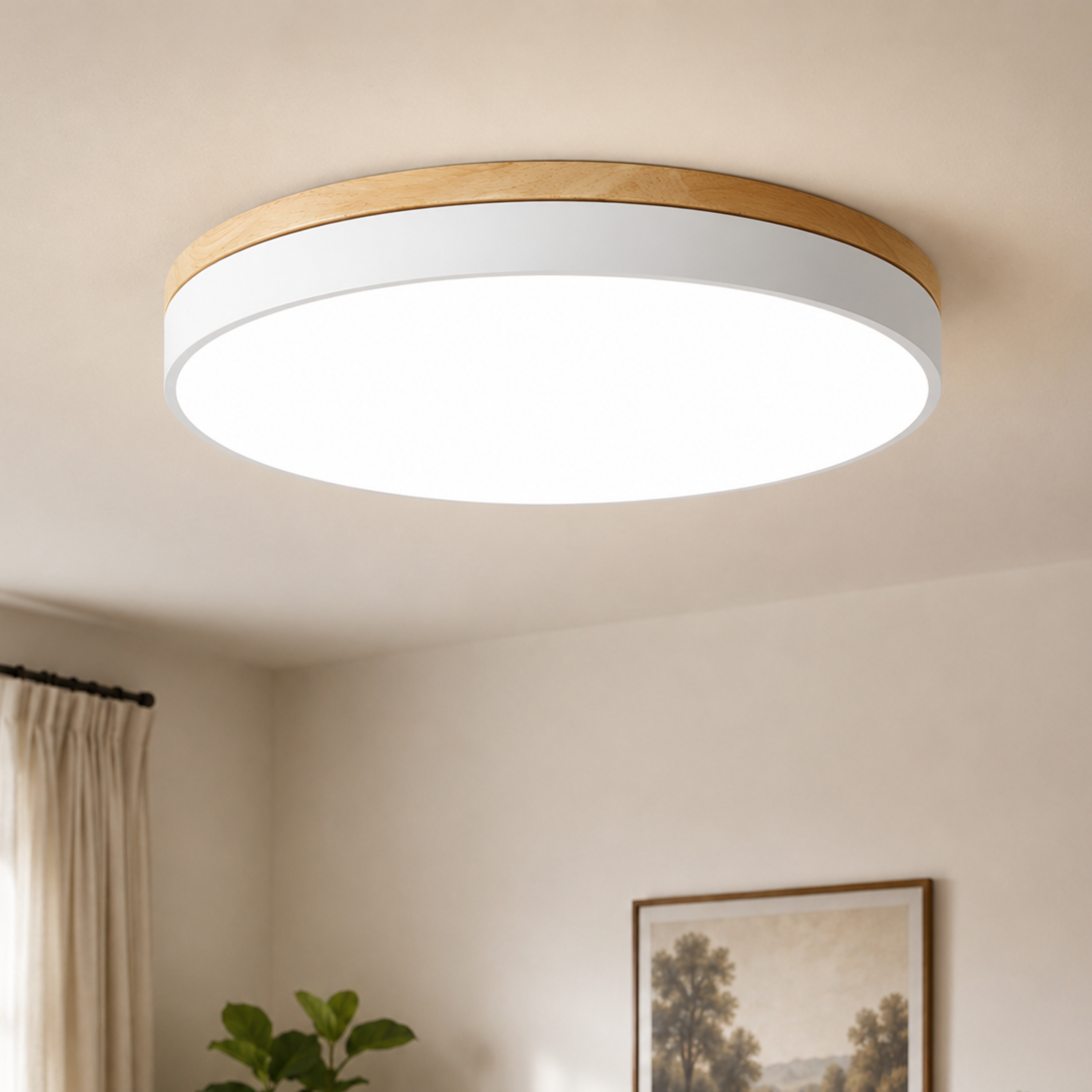 Round Disc Flush Mount Ceiling Light
