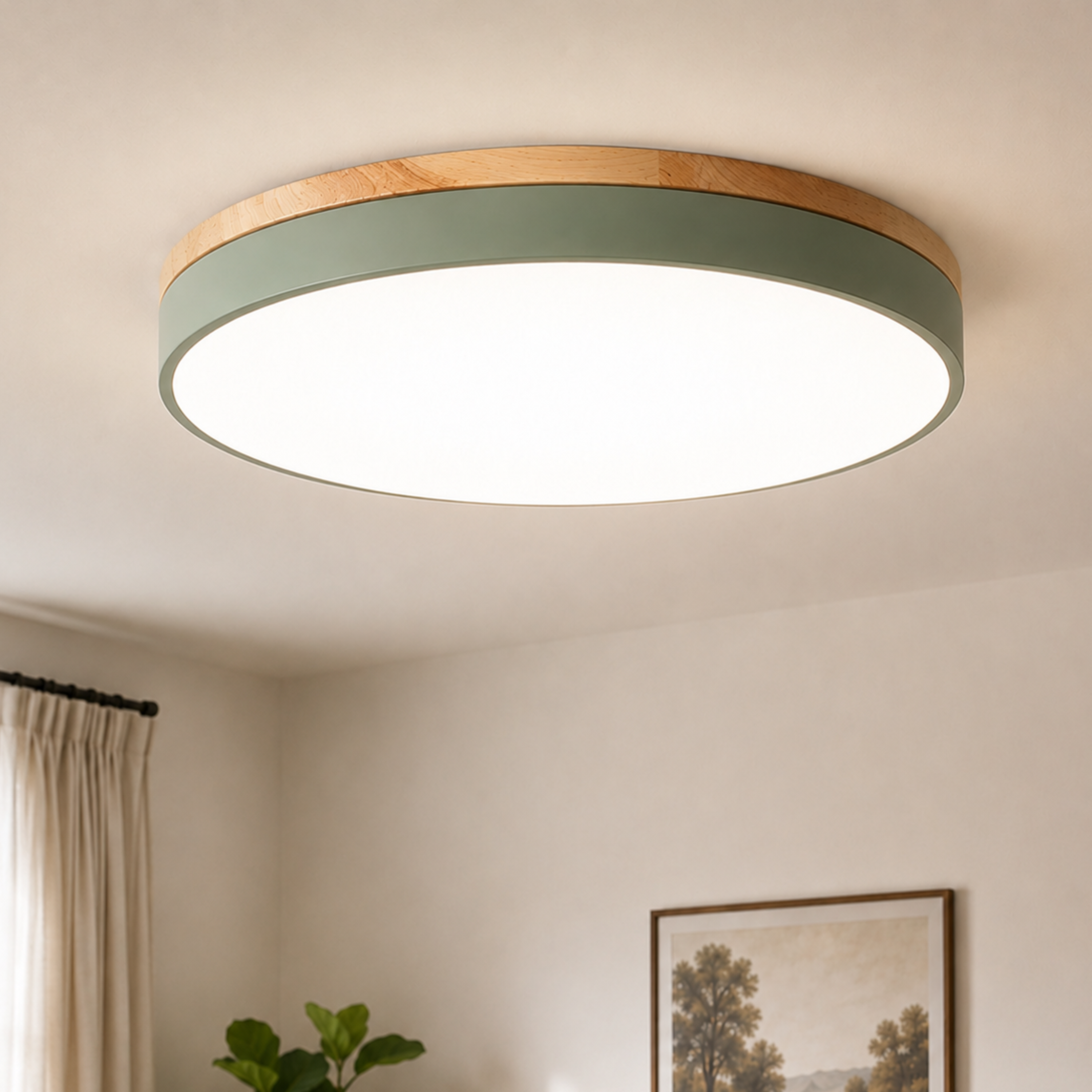 Round Disc Flush Mount Ceiling Light