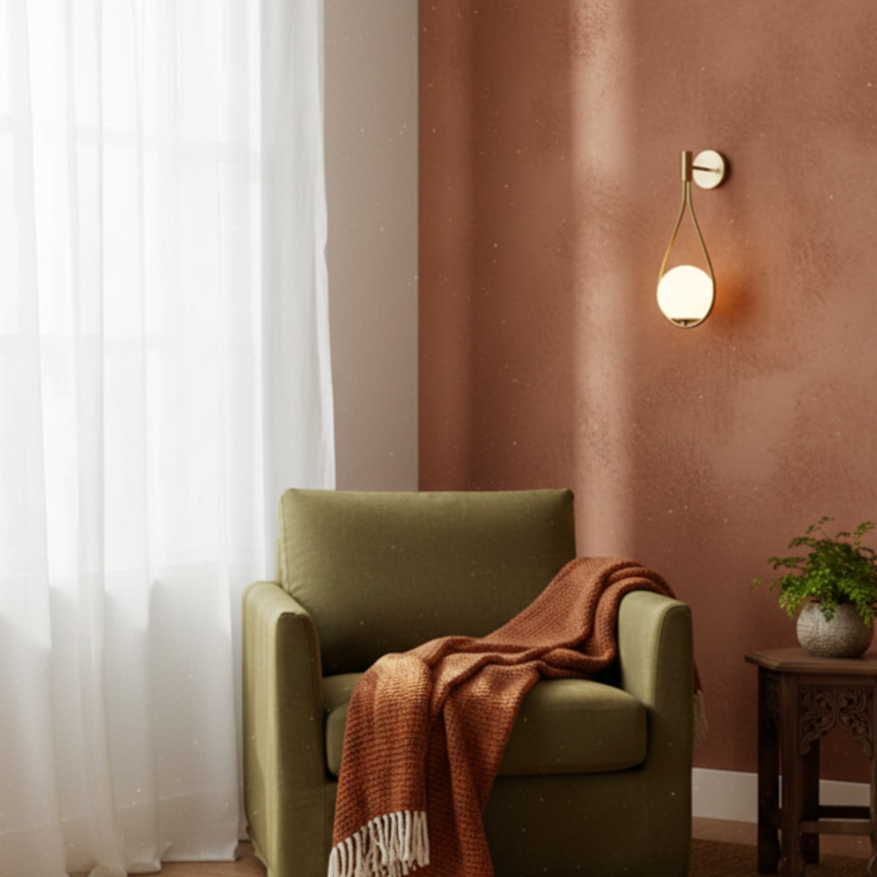 Metalowa lampa ścienna LED do wnętrz bez źródła światła