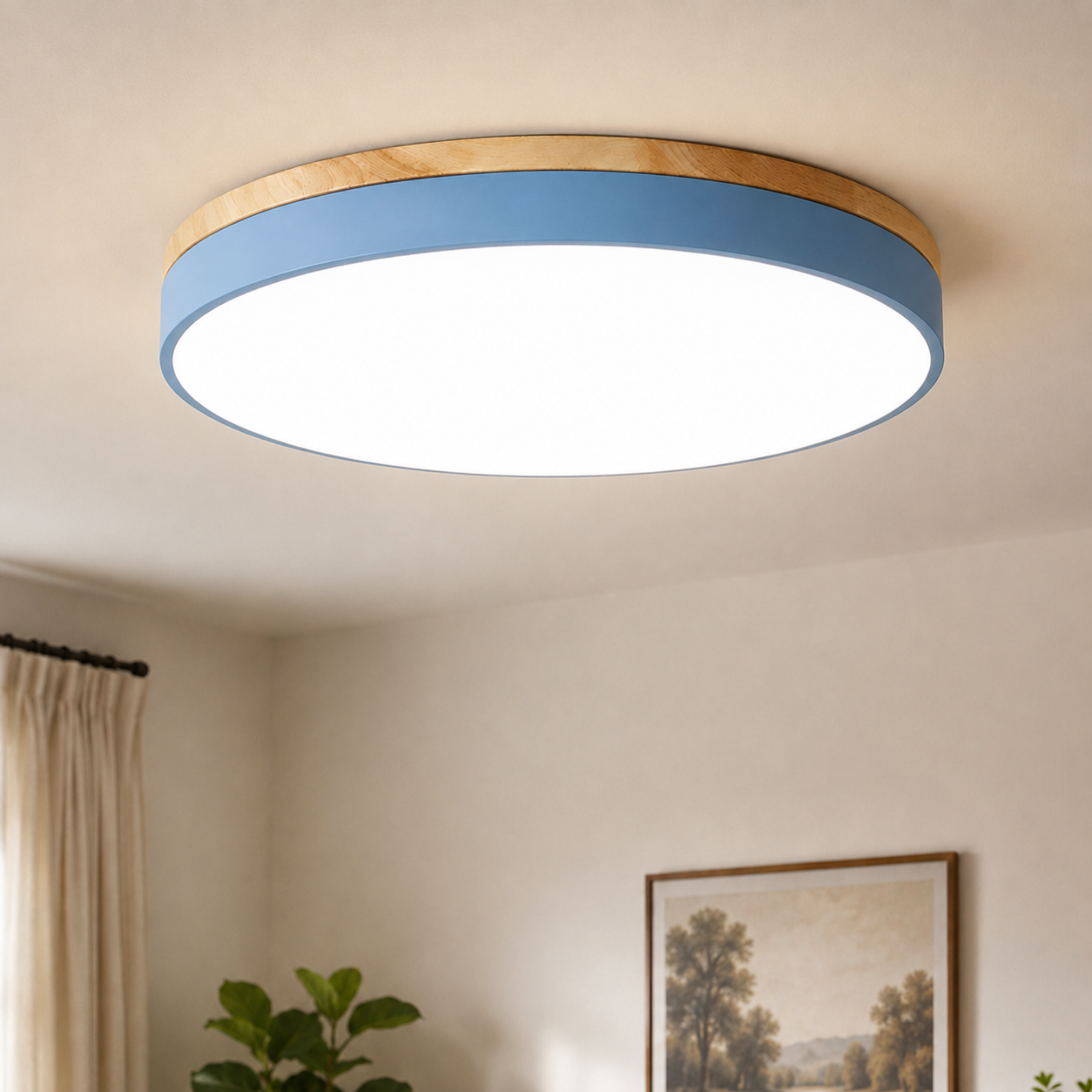 Round Disc Flush Mount Ceiling Light