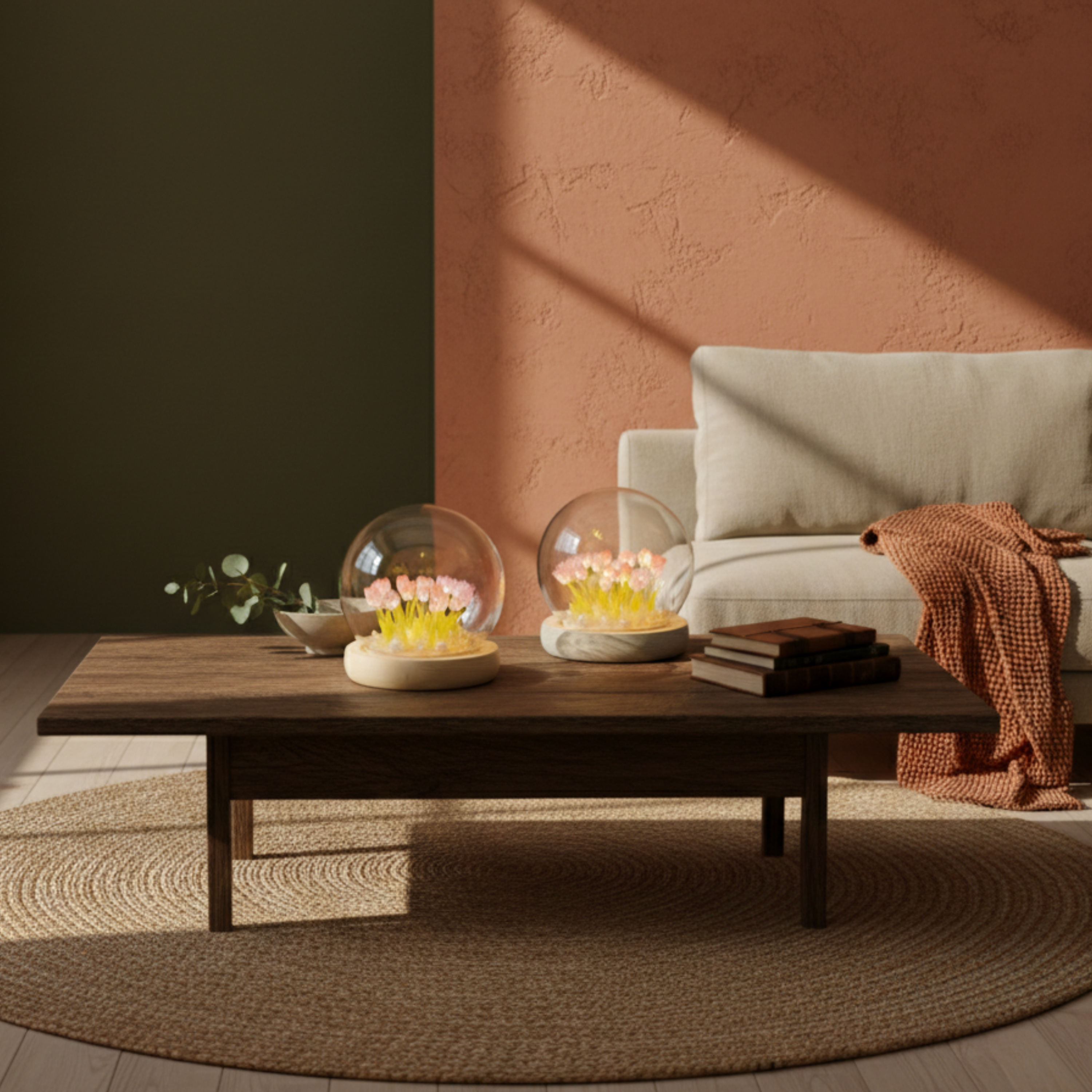 Dekoracyjna lampa stołowa LED Tulipany