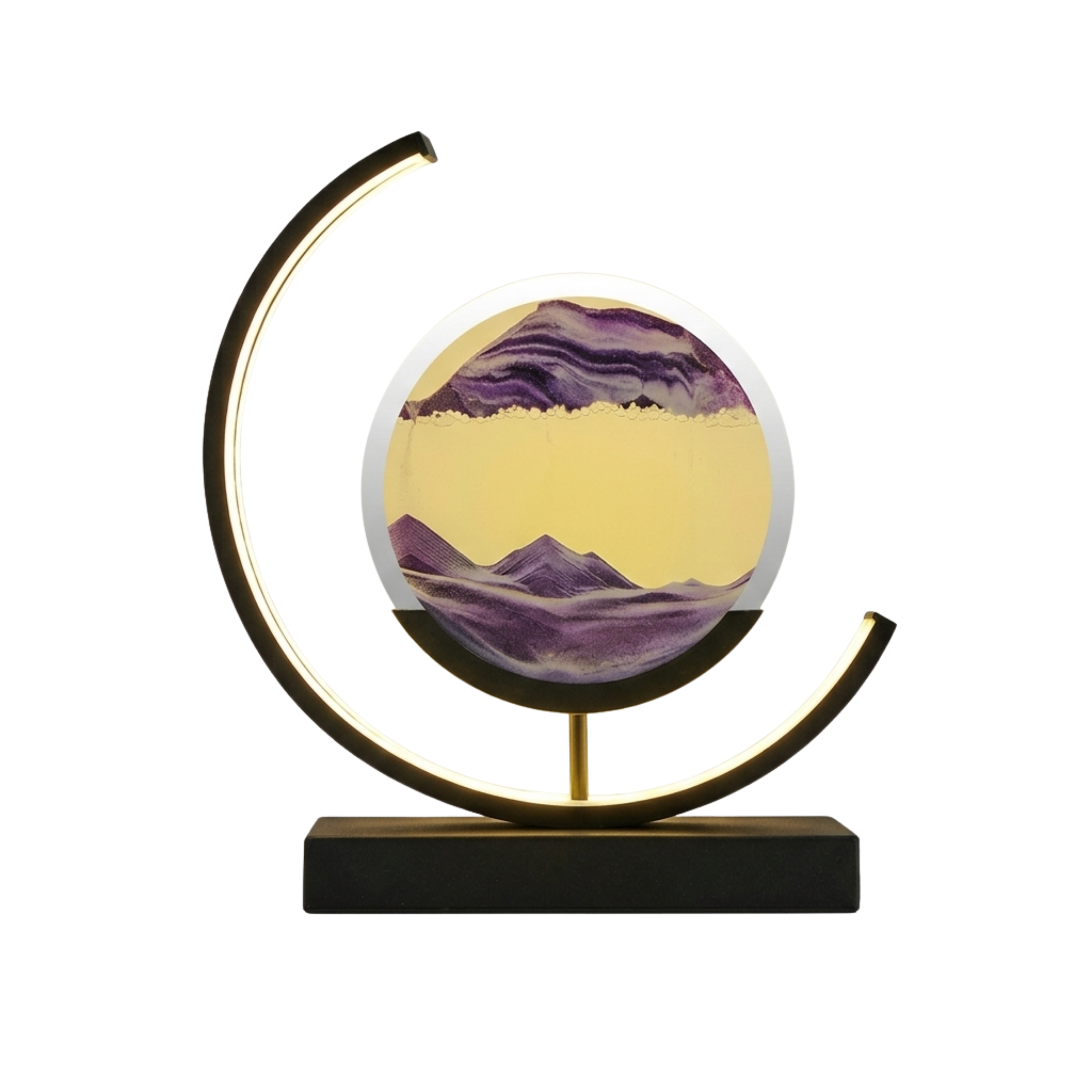 Nowoczesna lampa LED z ruchomym obrazem piaskowym