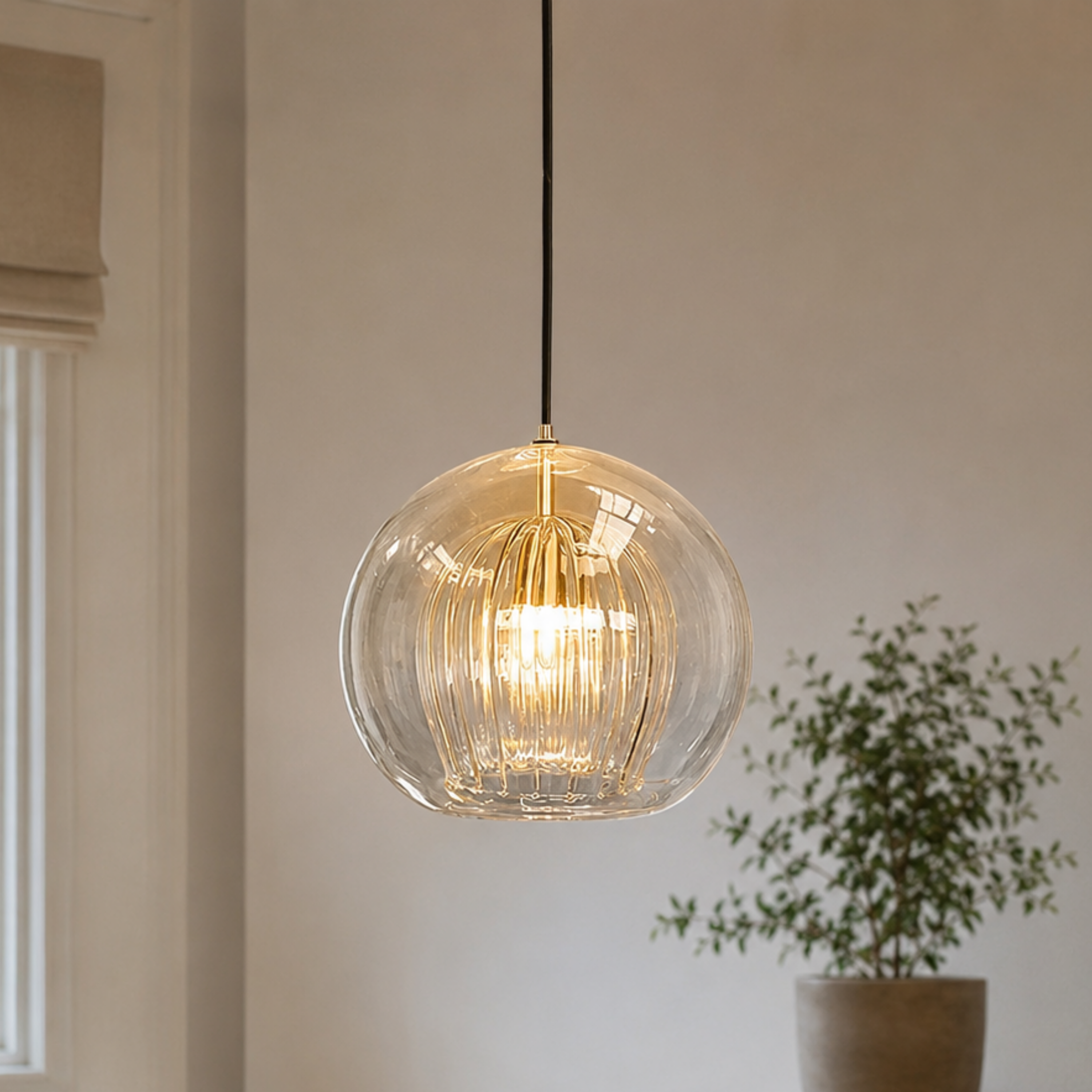 June Glass Globe Pendant Light