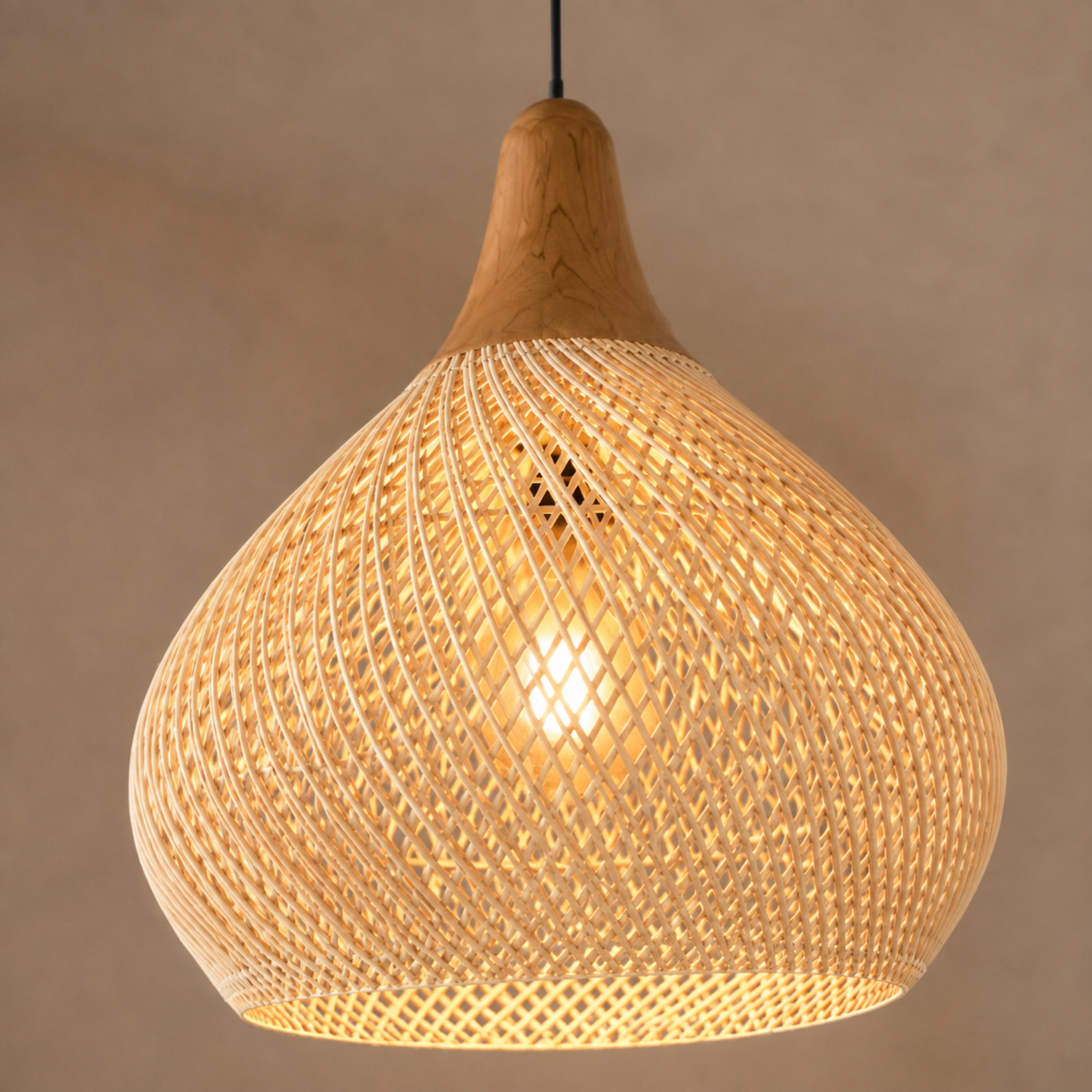 Vintage Rattan Ceiling Light