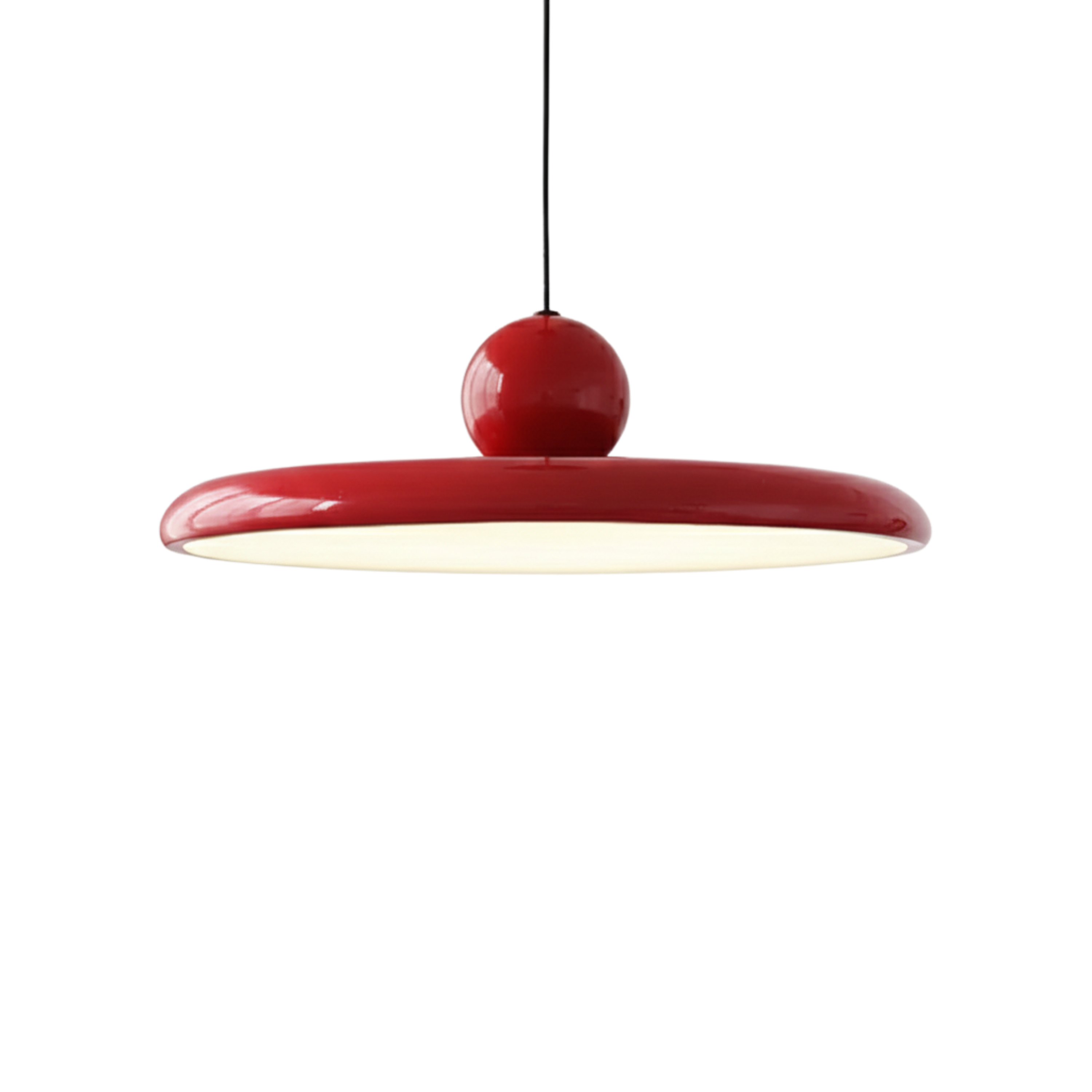 Szklana lampa wisząca w stylu Bauhaus