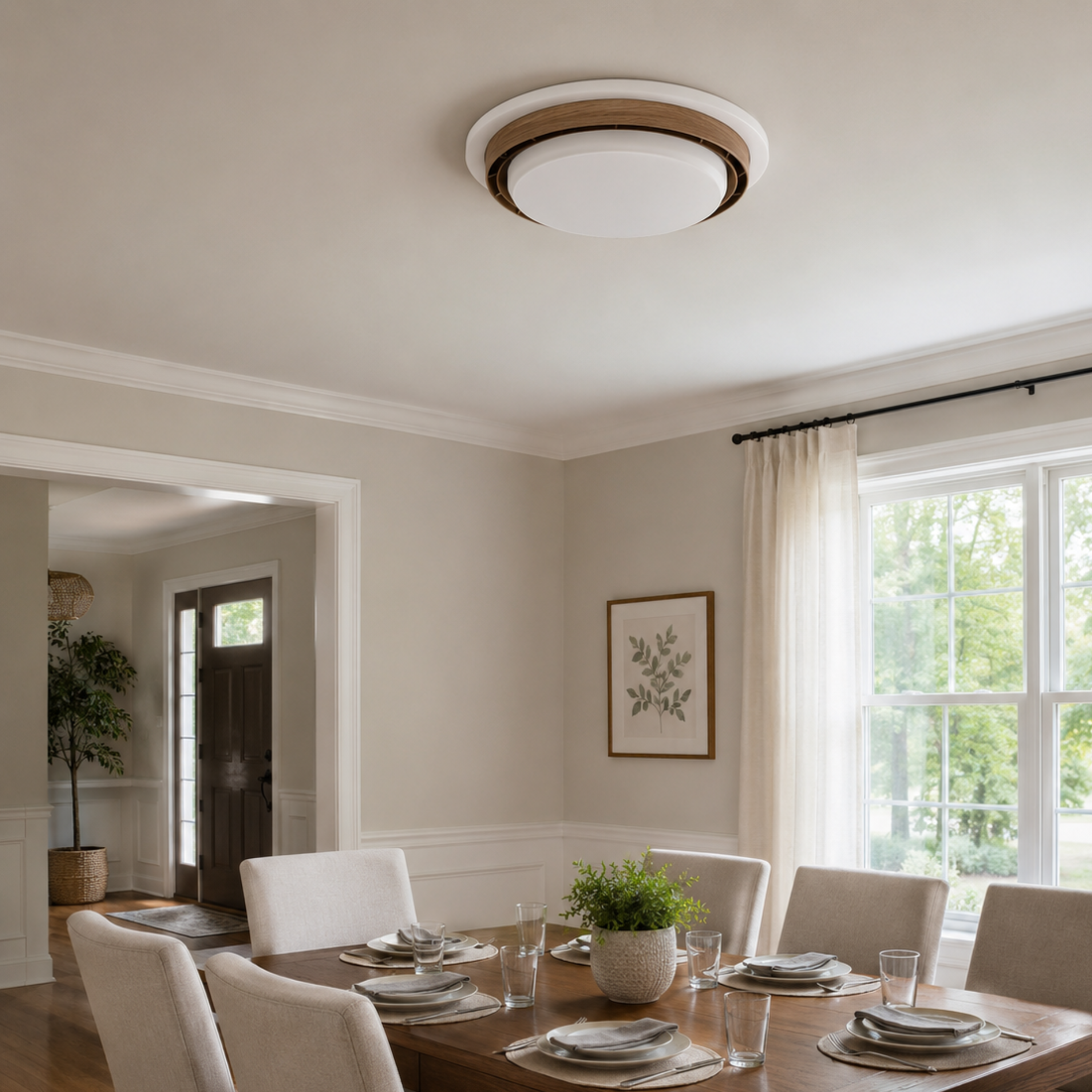 Bladeless LED Ceiling Fan Light