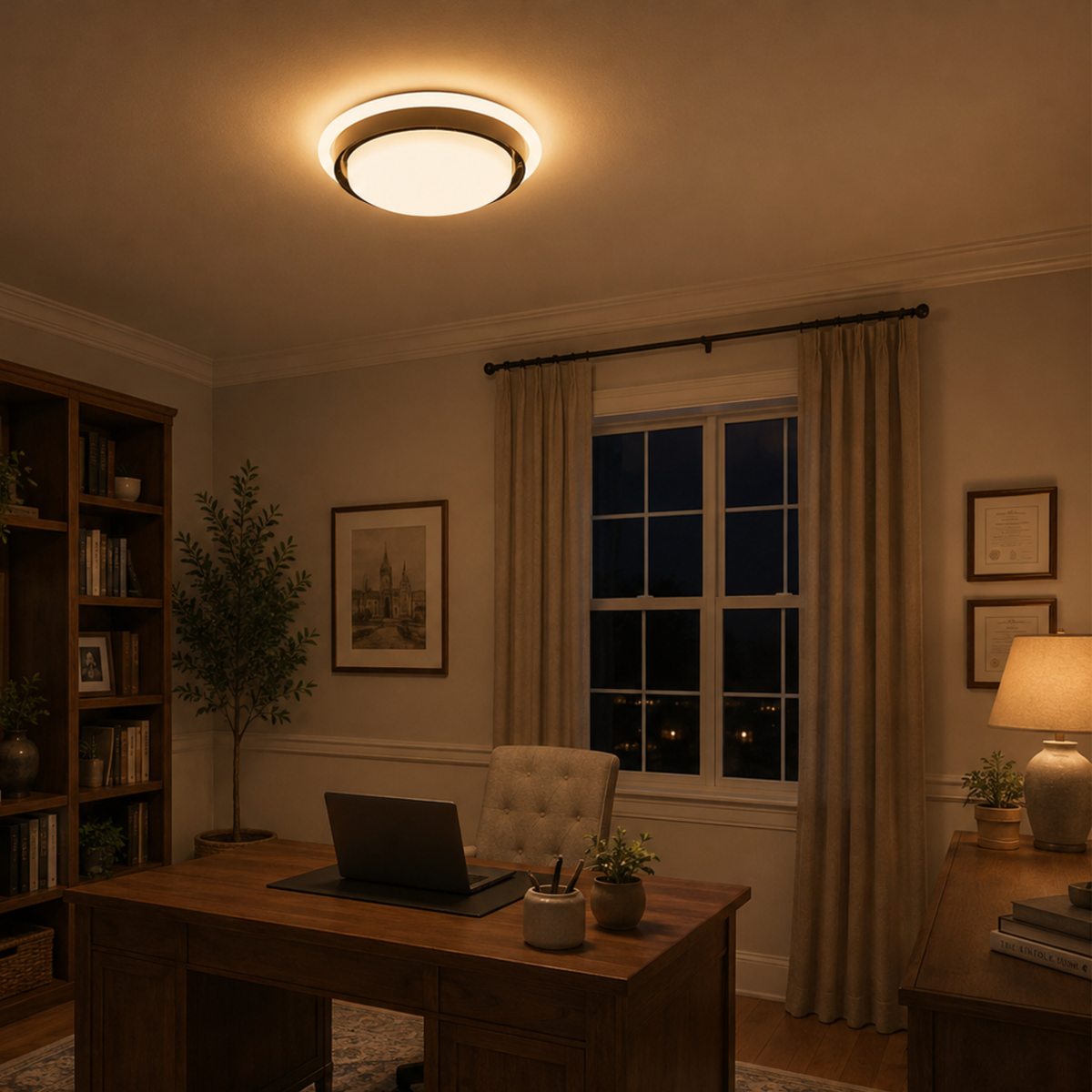 Bladeless LED Ceiling Fan Light
