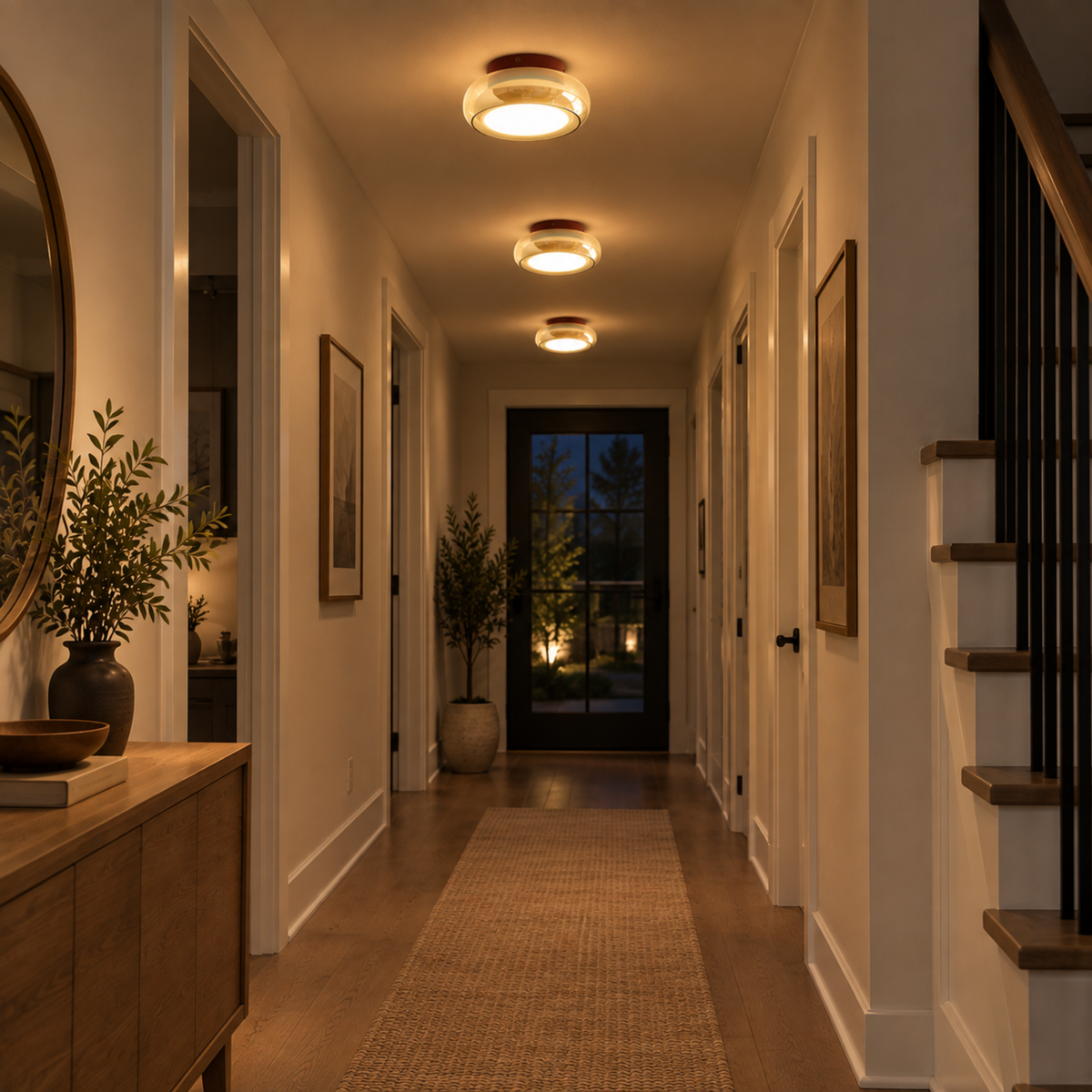 June Retro Glass Ceiling Light