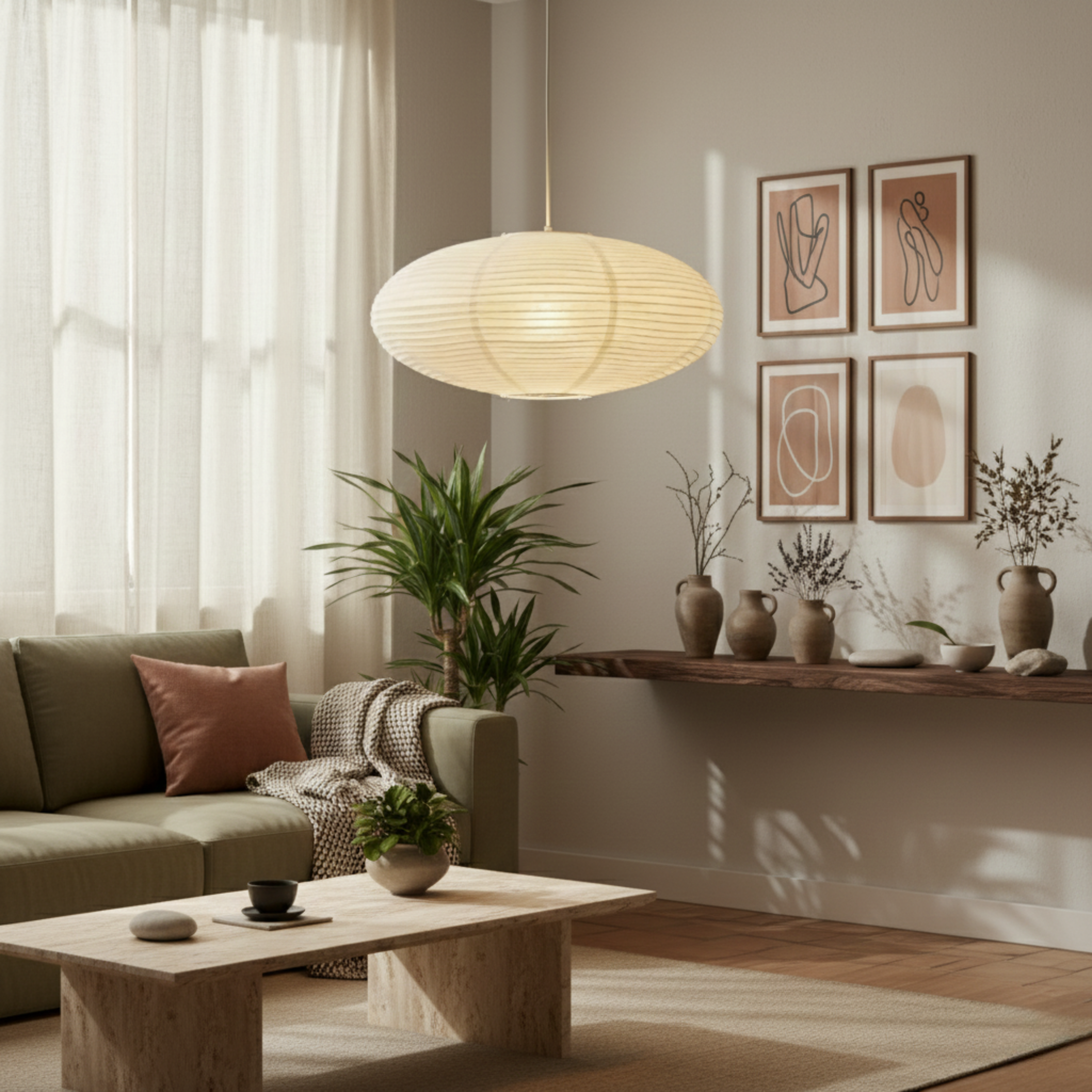 Wabi Papierowa lampa sufitowa LED