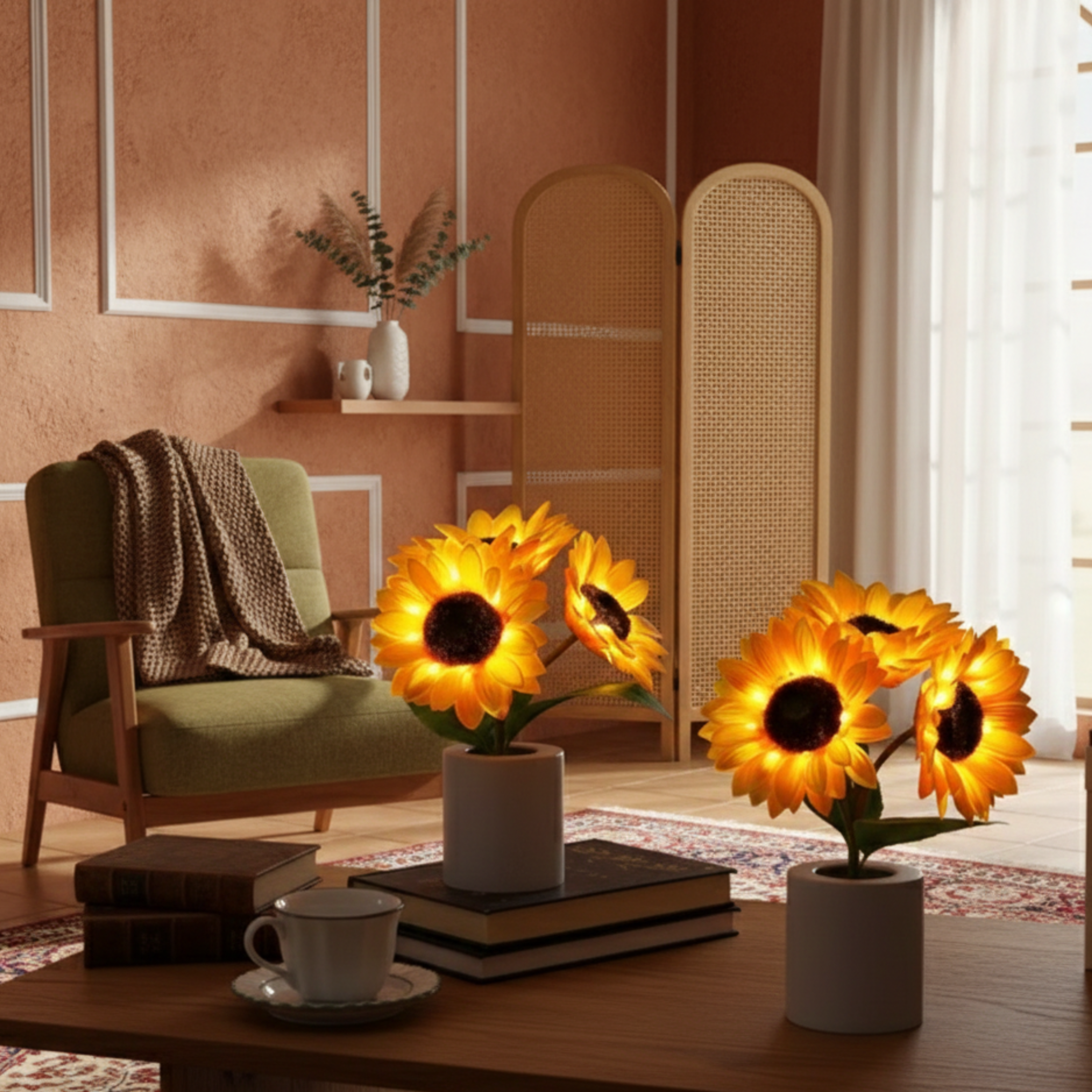 Dekoracyjna Lampa Stołowa Słonecznik