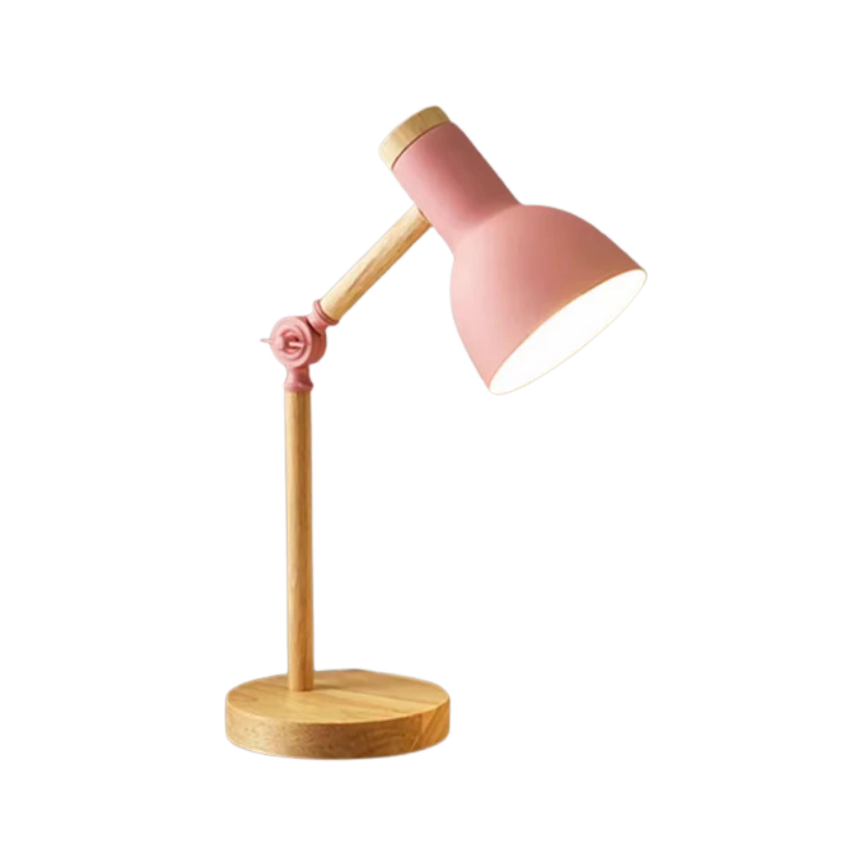 Artystyczna lampa stołowa LED z drewna