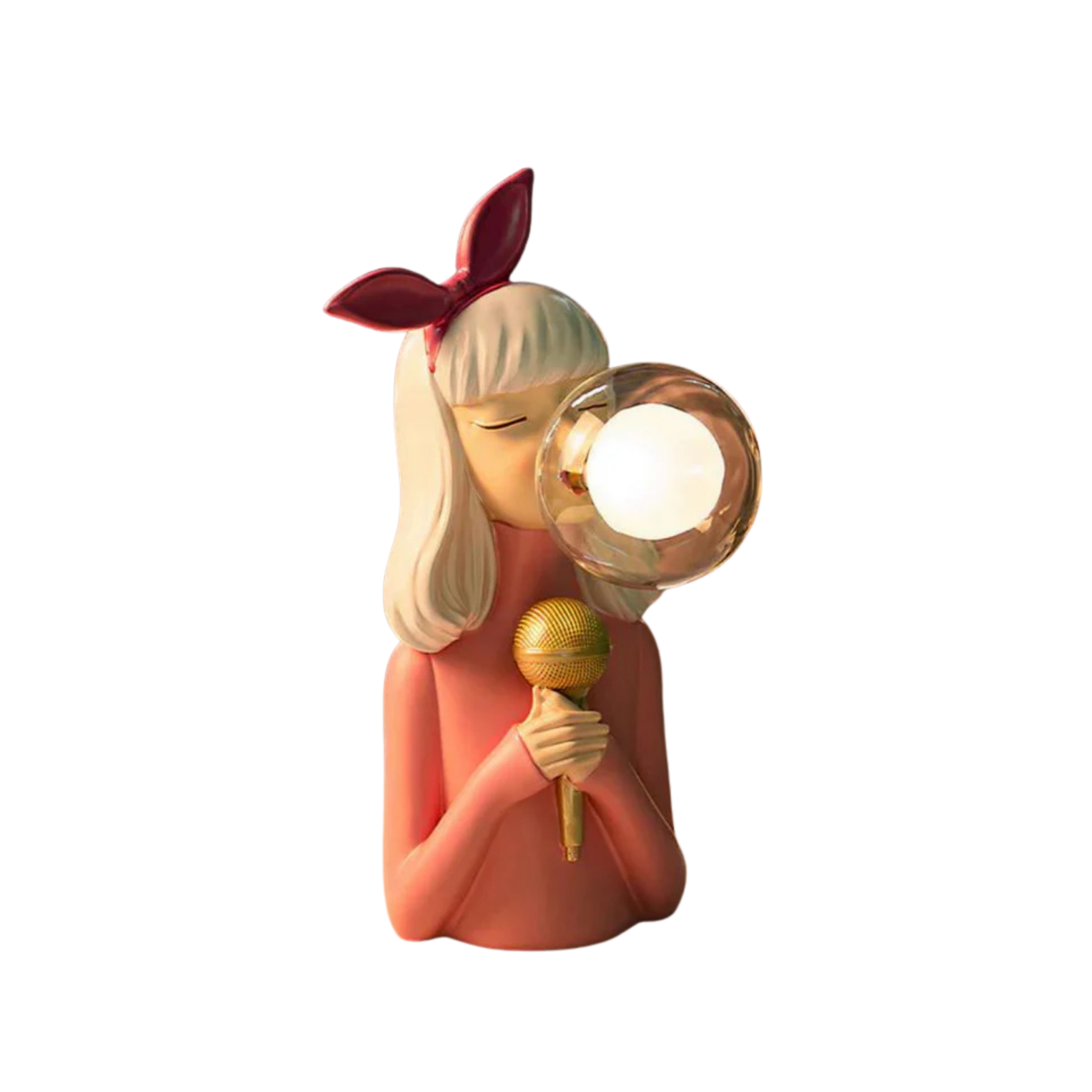 Dekoracyjna Lampa Stołowa z Figurą