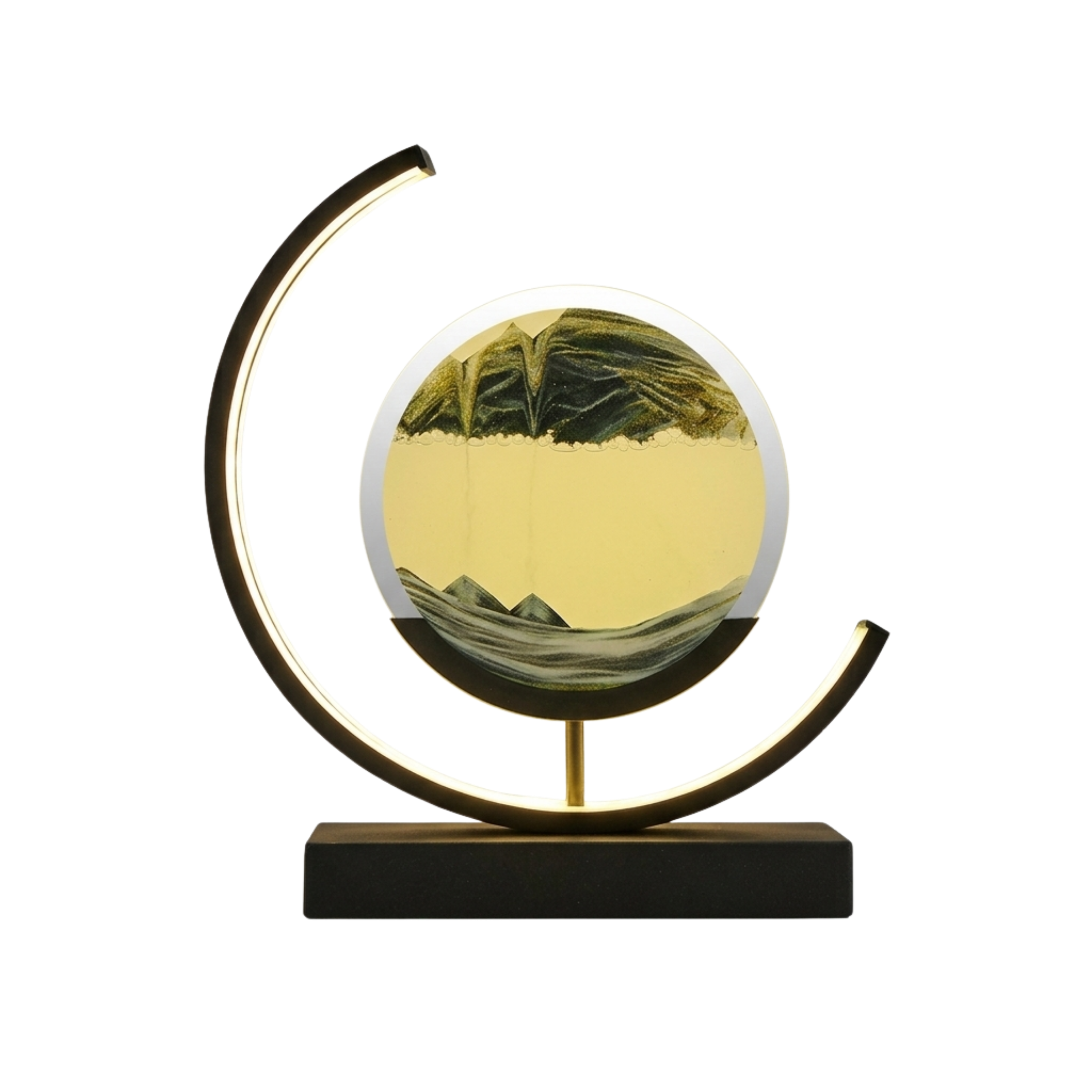 Nowoczesna lampa LED z ruchomym obrazem piaskowym