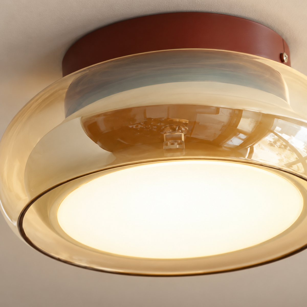 June Retro Glass Ceiling Light