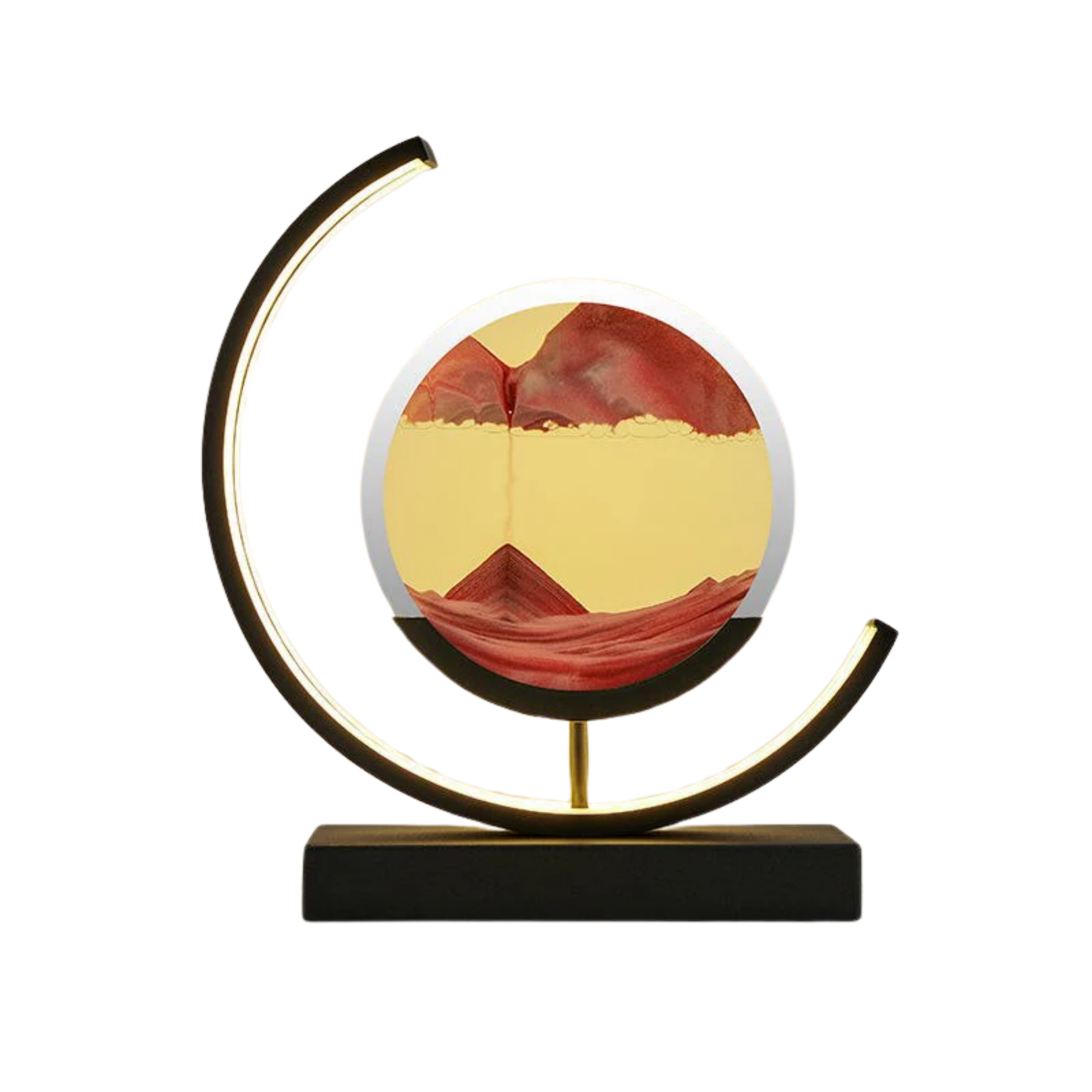 Nowoczesna lampa LED z ruchomym obrazem piaskowym