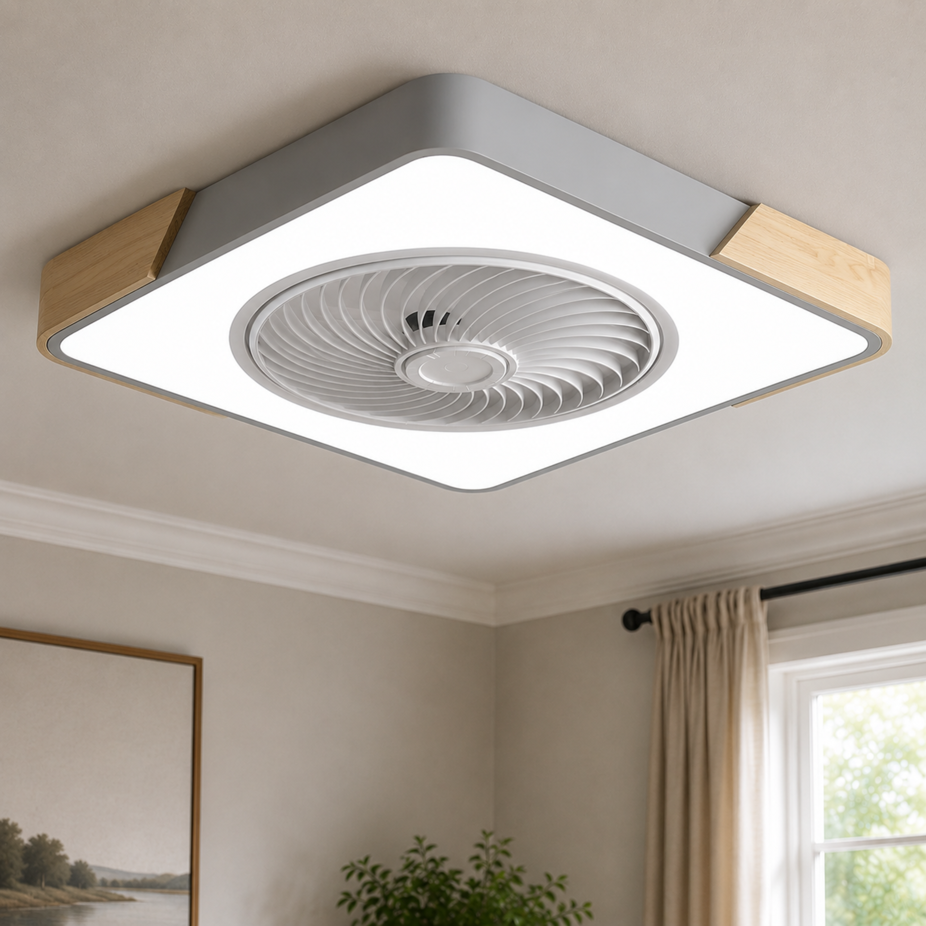 Quiet Ceiling Fan with LED Light