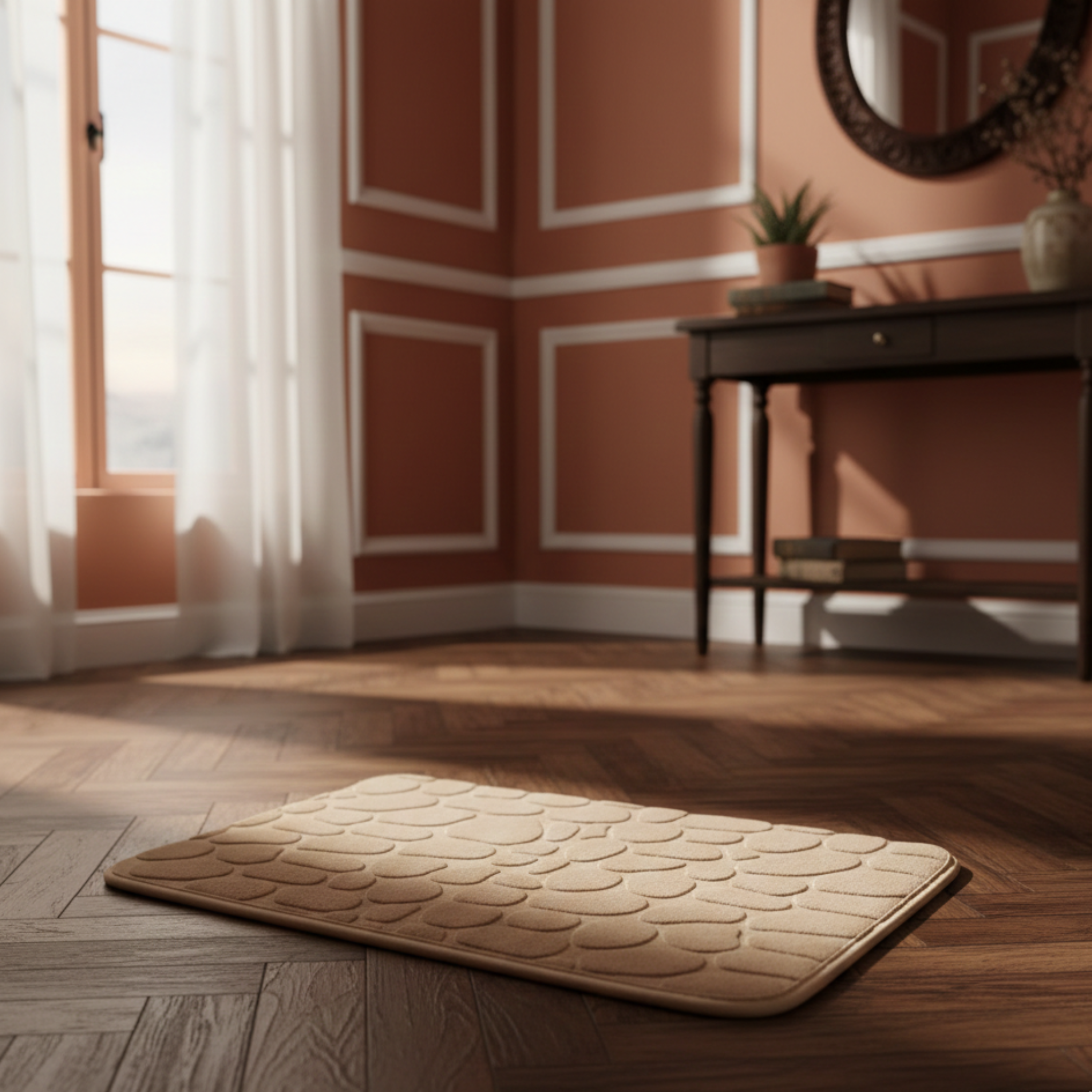 Antypoślizgowy i chłonny dywanik łazienkowy