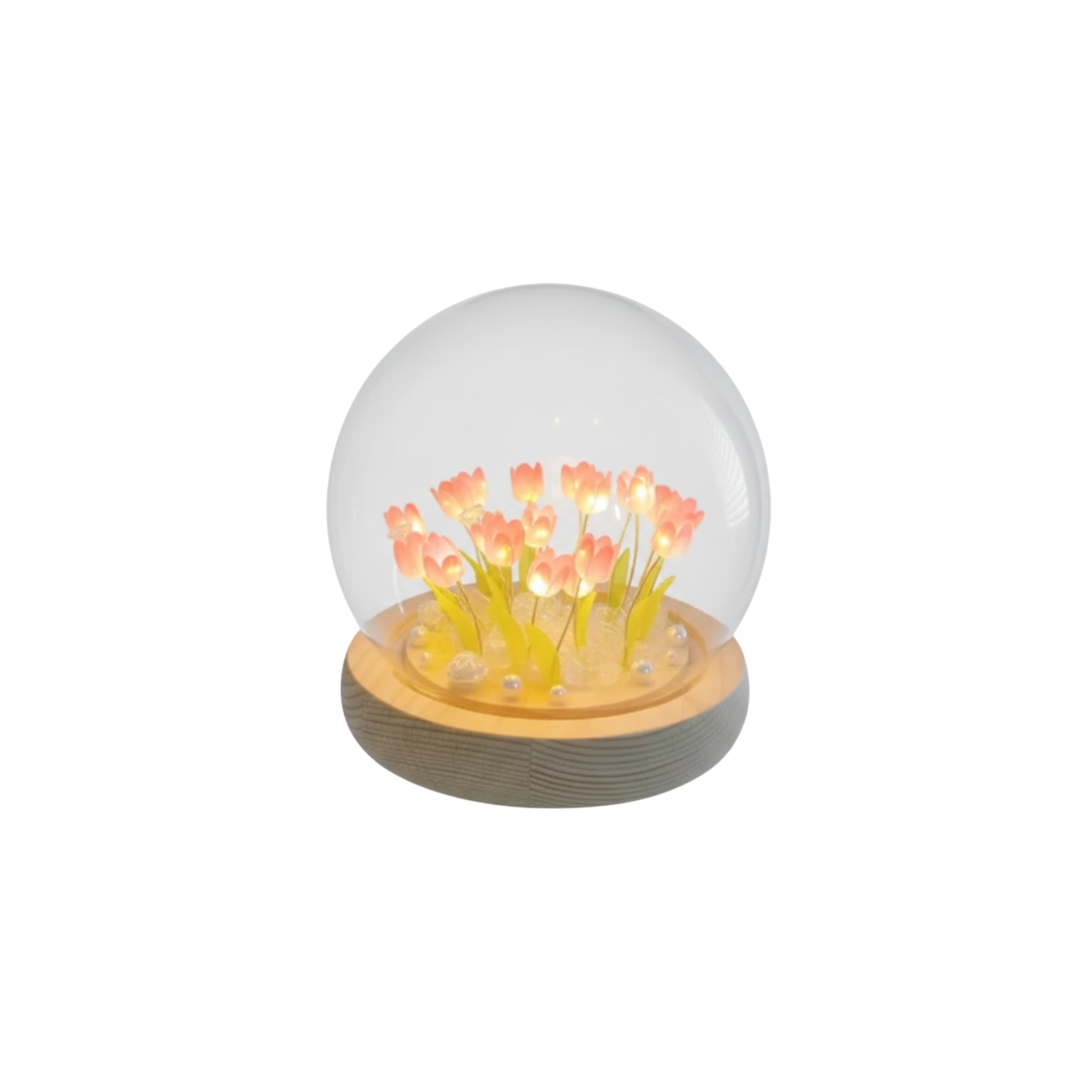 Dekoracyjna lampa stołowa LED Tulipany