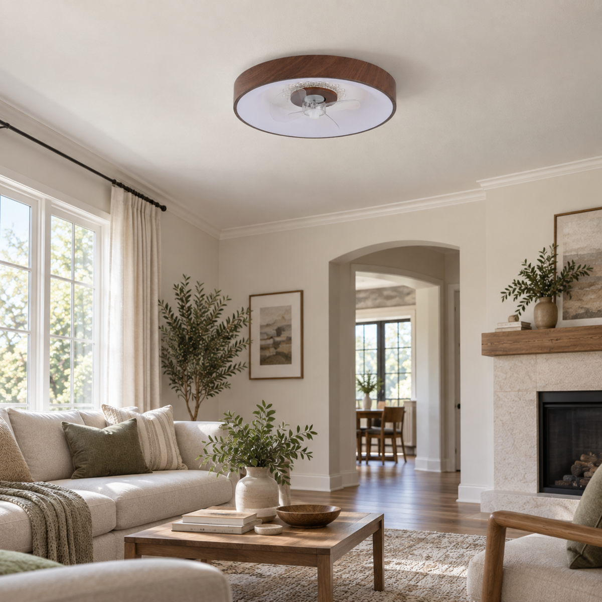 Modern Minimalist LED Ceiling Fan Light
