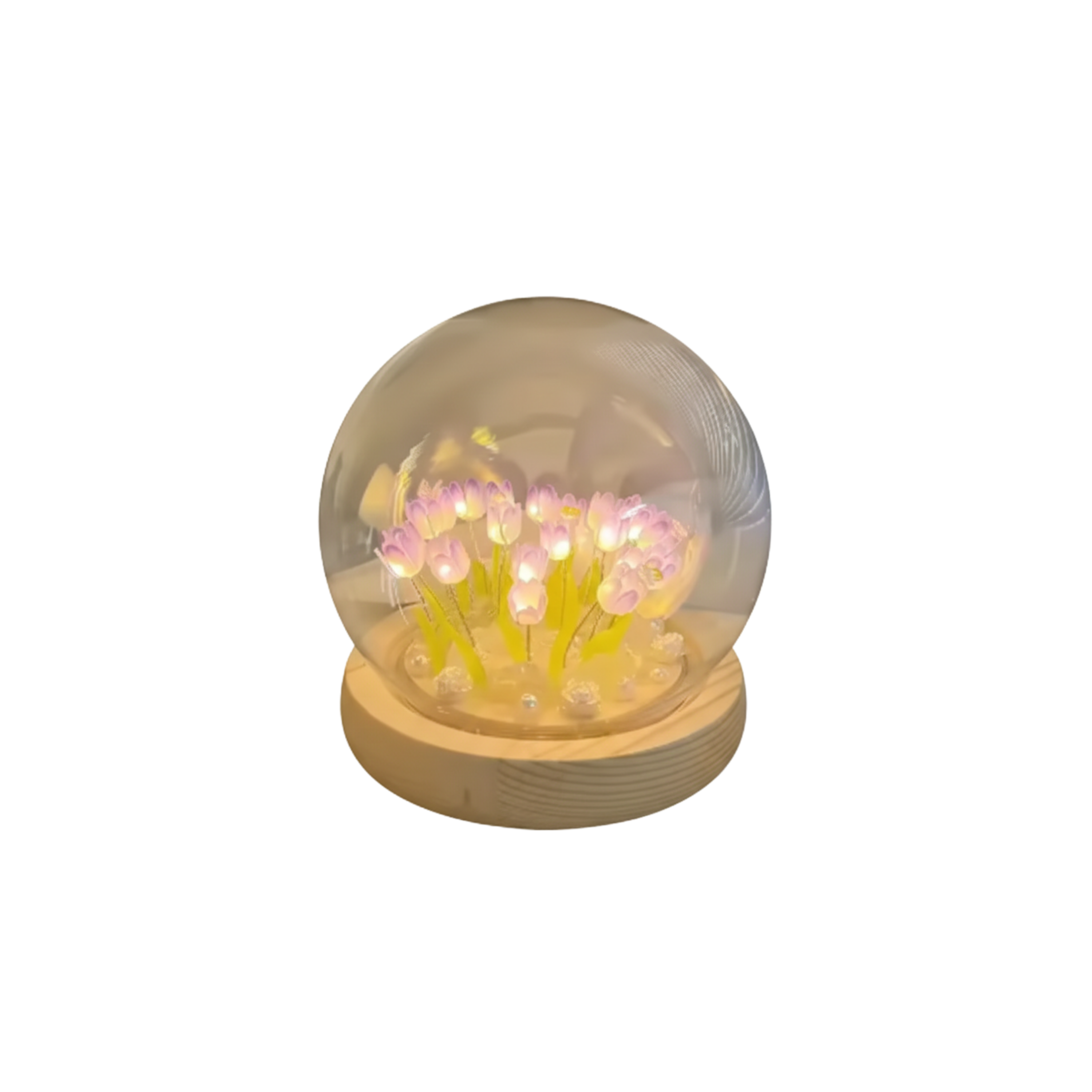 Dekoracyjna lampa stołowa LED Tulipany