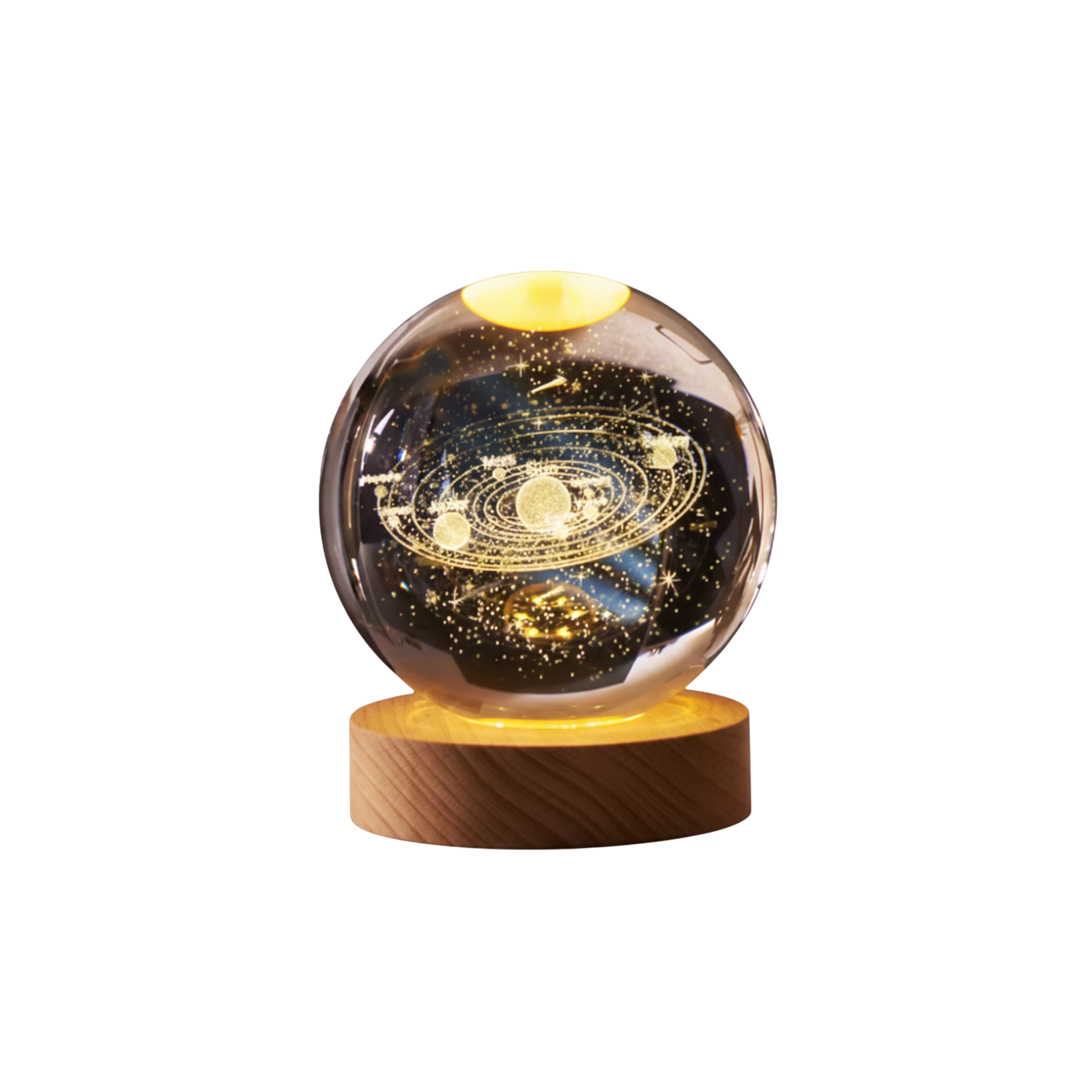 Lampa stołowa LED 3D kryształowa kula