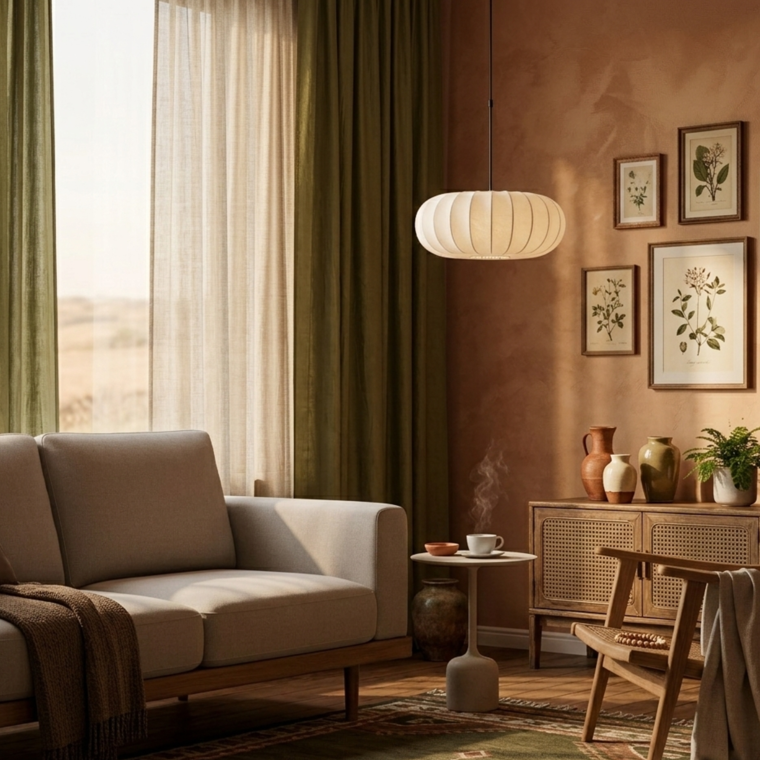 Wewnętrzna lampa wisząca Verona z jedwabiu