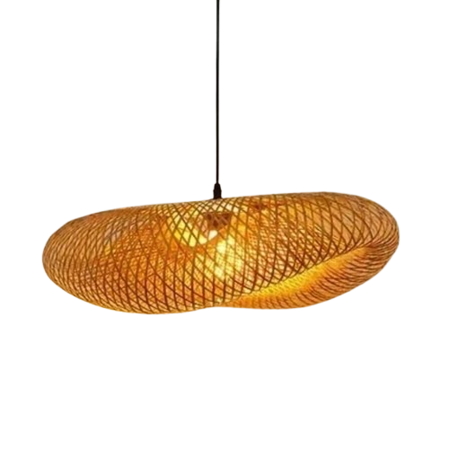 Lampa wisząca z rattanu LED