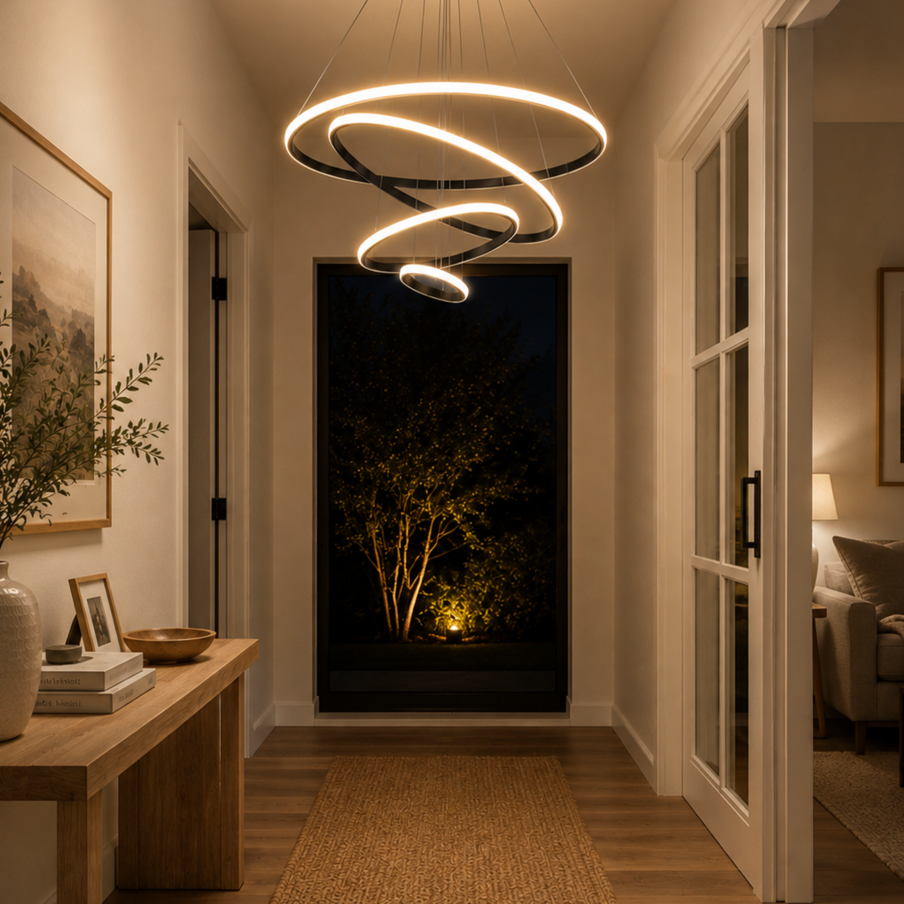 Modern LED Ring Chandelier