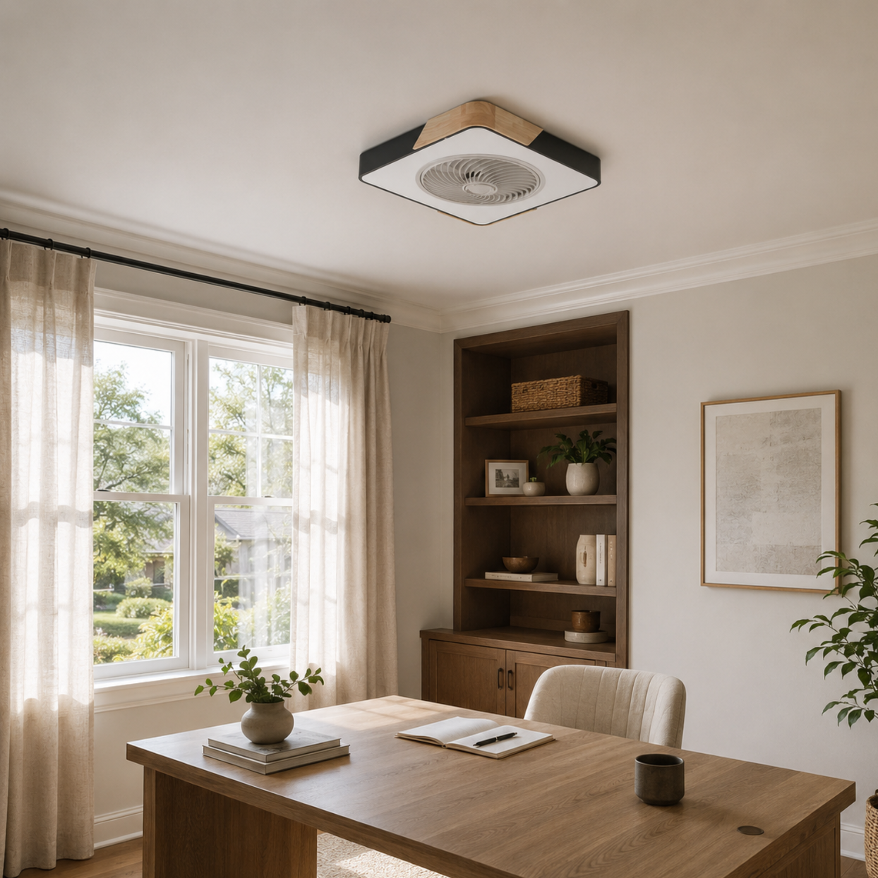 Quiet Ceiling Fan with LED Light