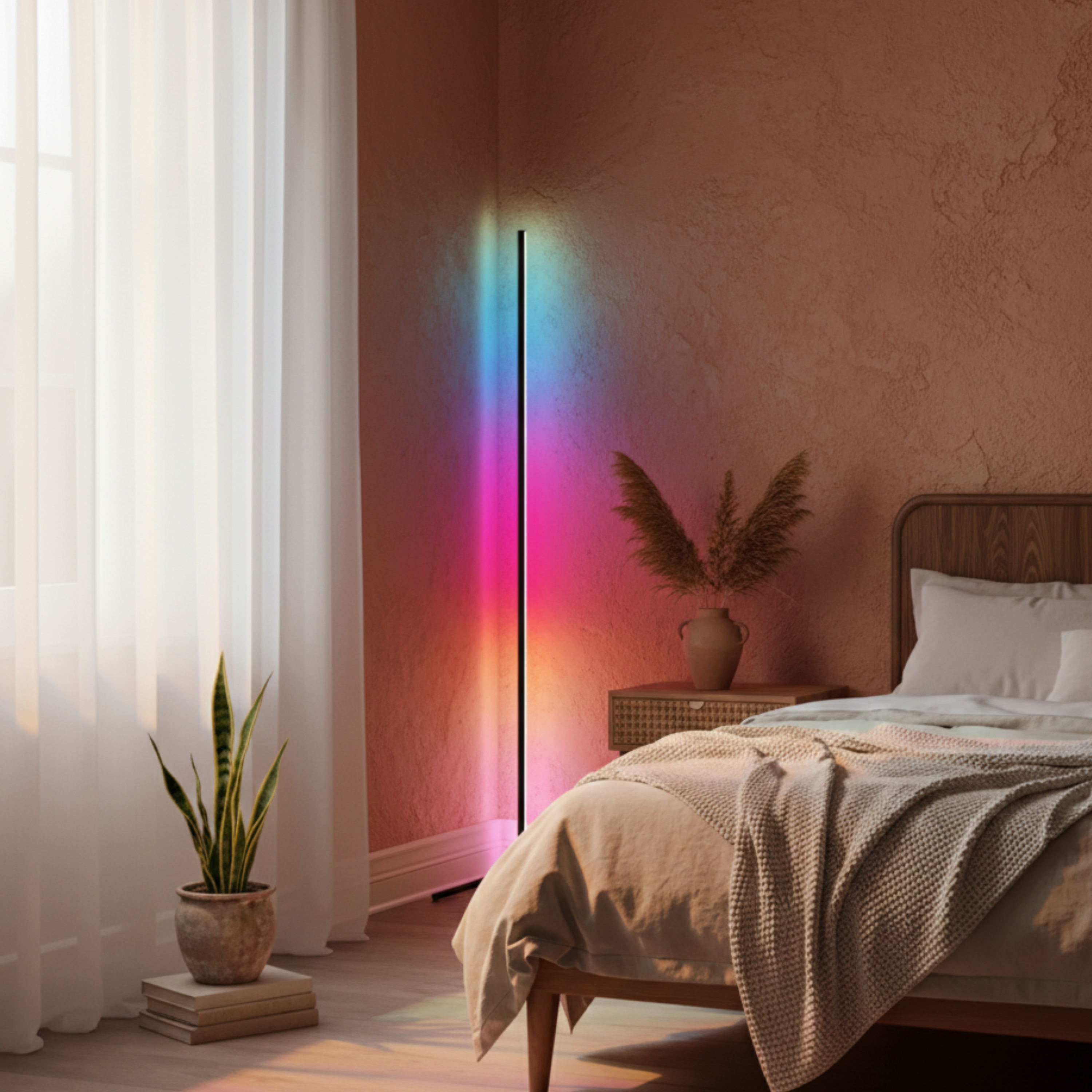 Nowoczesna lampa podłogowa RGB LED