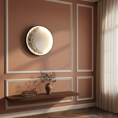 Nowoczesna lampa ścienna LED w kształcie półksiężyca