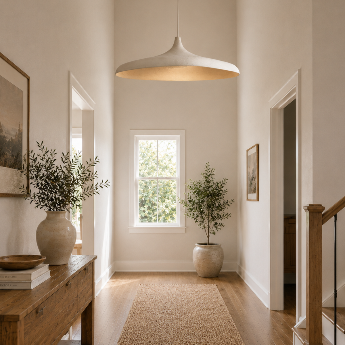 Japanese Wabi-Sabi Paper LED Pendant Light