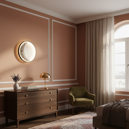 Nowoczesna lampa ścienna LED w kształcie półksiężyca