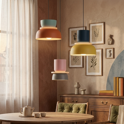 Kolorowa Miseczkowa Lampa Wisząca