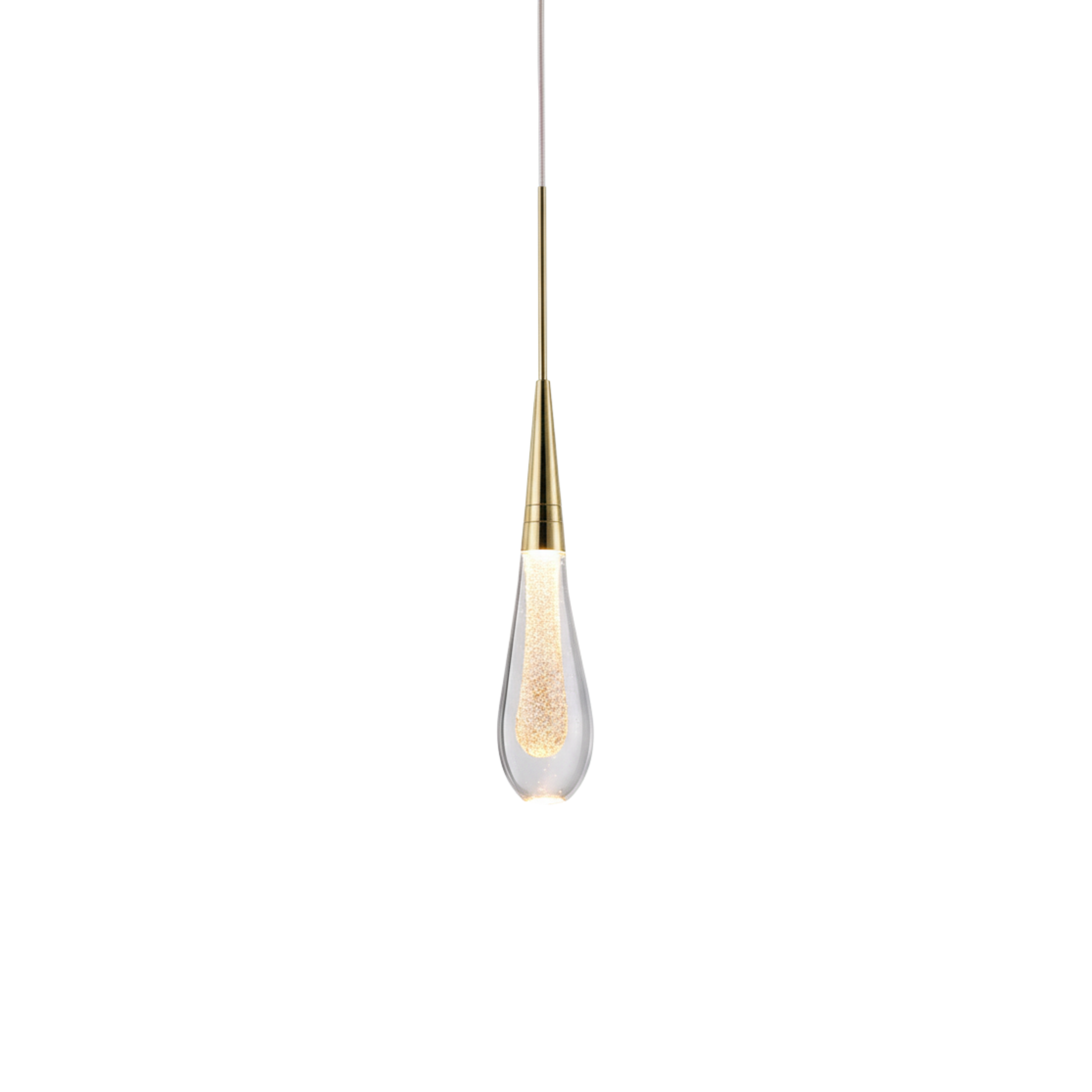 Nowoczesna aluminiowo-szklana wewnętrzna lampa wisząca LED