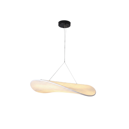 Lampa wisząca LED Japandi z jedwabnym kloszem