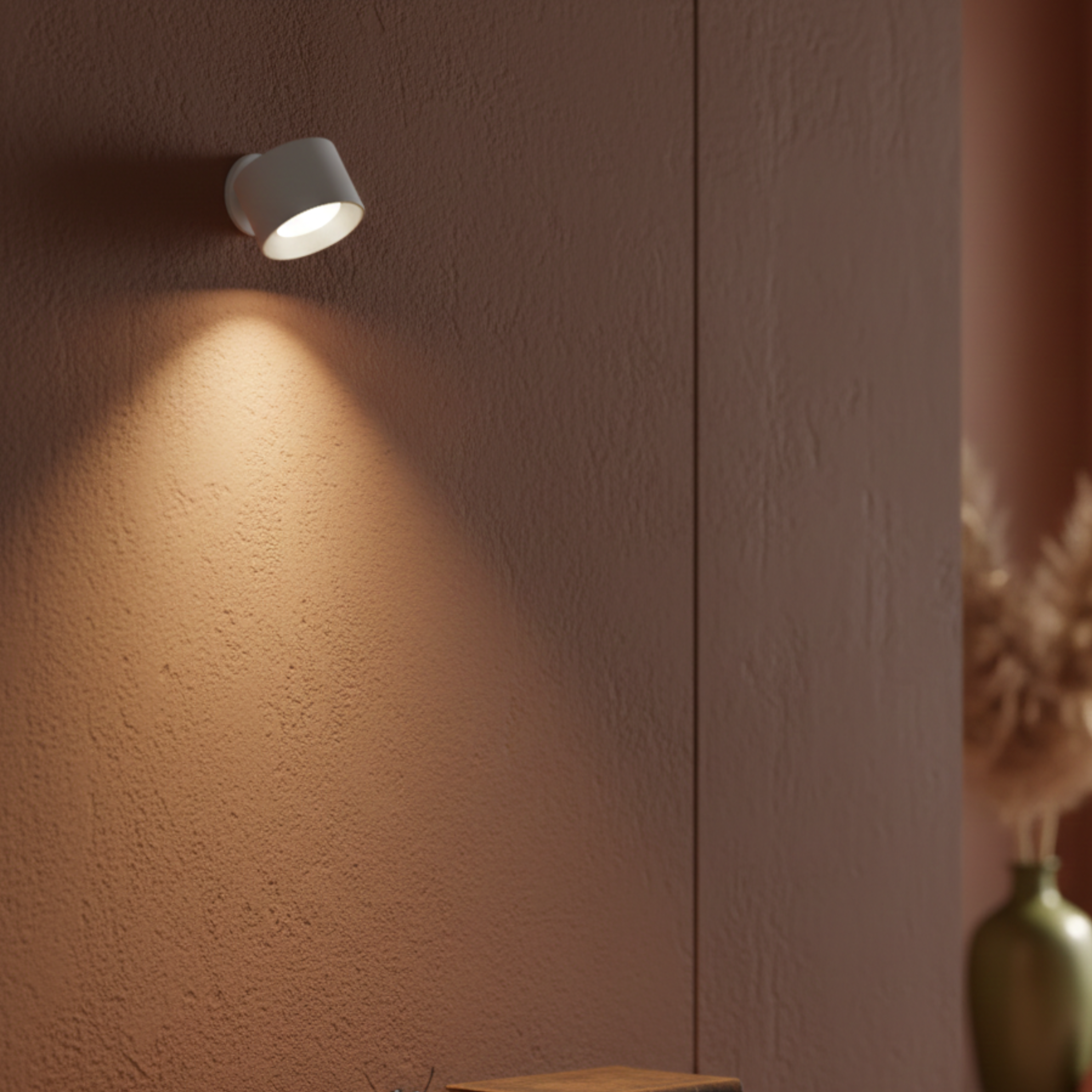 Bezprzewodowa samoprzylepna minimalistyczna lampa ścienna