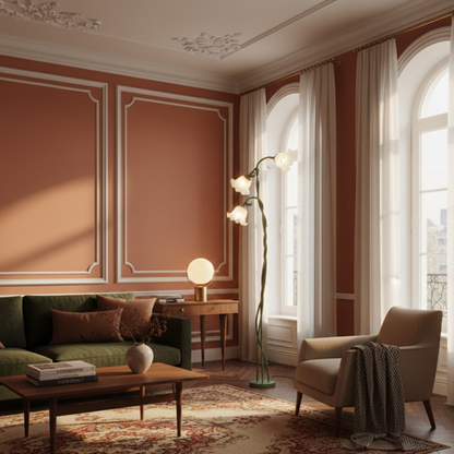 Kwietna lampa podłogowa LED