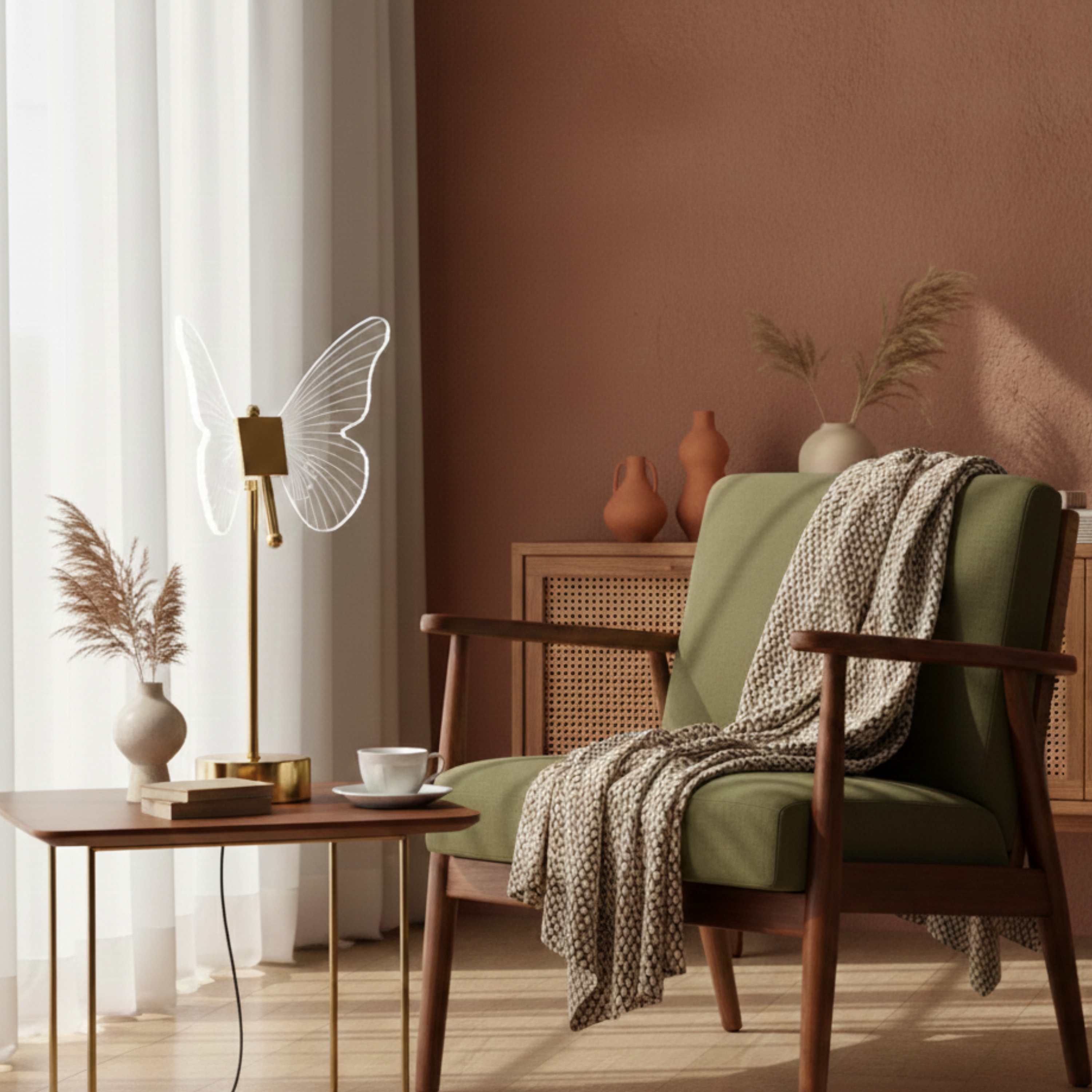 Lampa stołowa LED Motyl