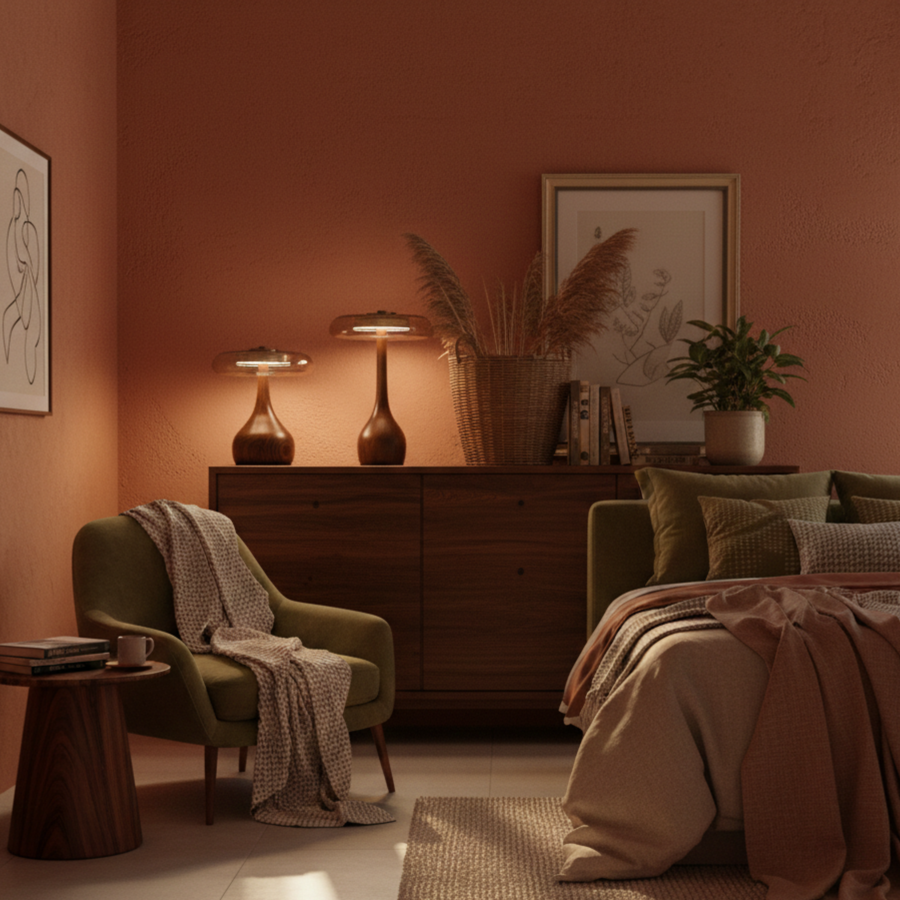 Elegancka szklana lampa stołowa LED