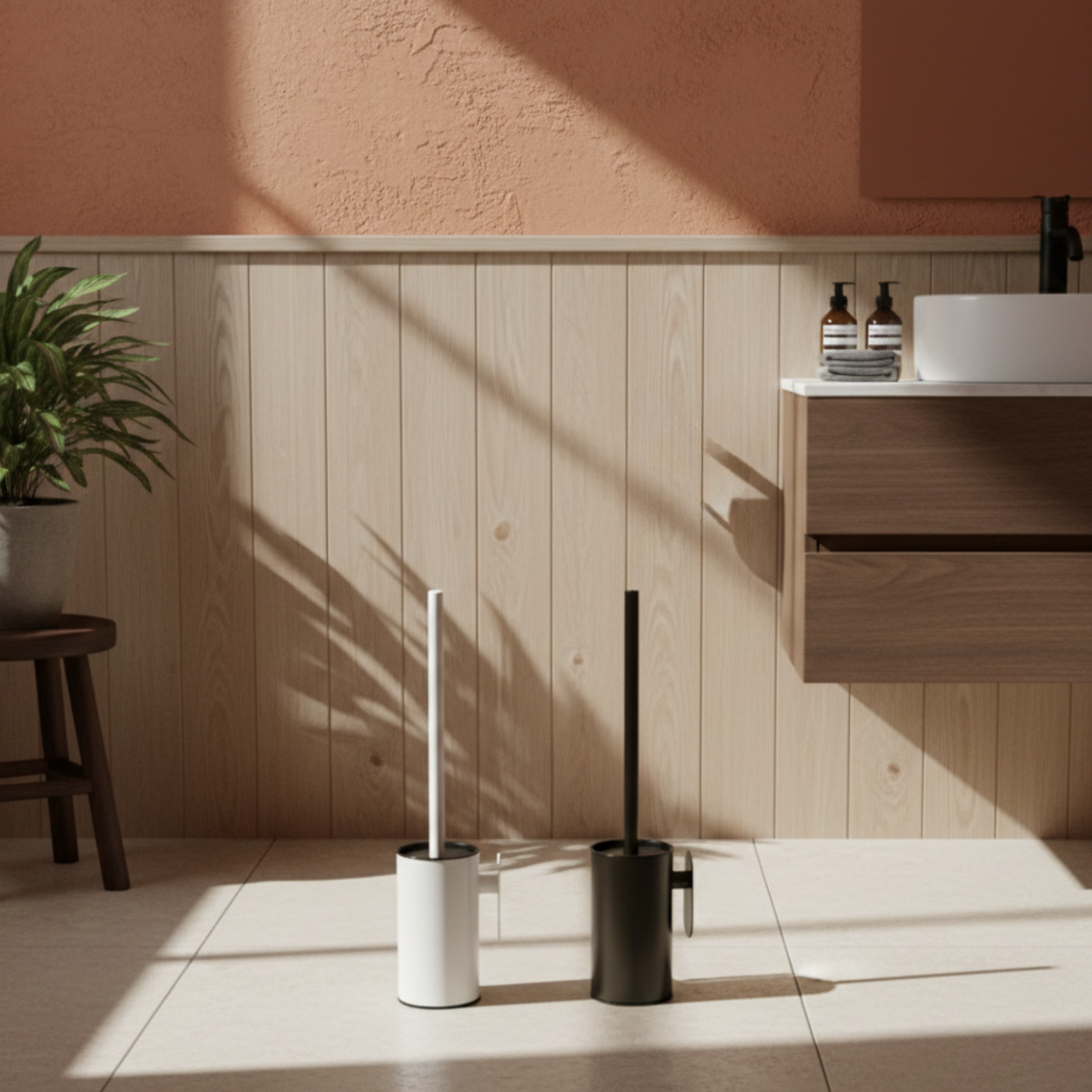 Ścienna szczotka do toalety ze stali nierdzewnej