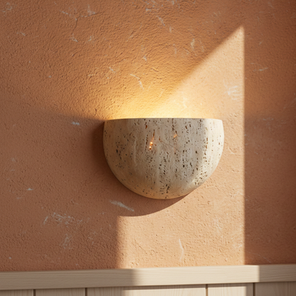 Retro kamienna lampa ścienna do wnętrz