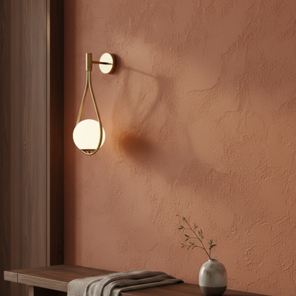 Metalowa lampa ścienna LED do wnętrz bez źródła światła